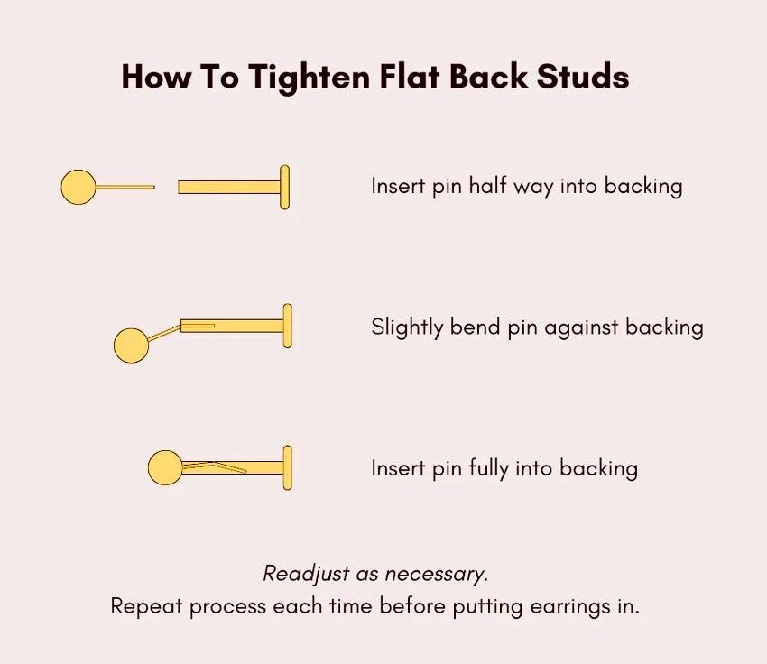 Double Tiny Diamond Flat Back Studs