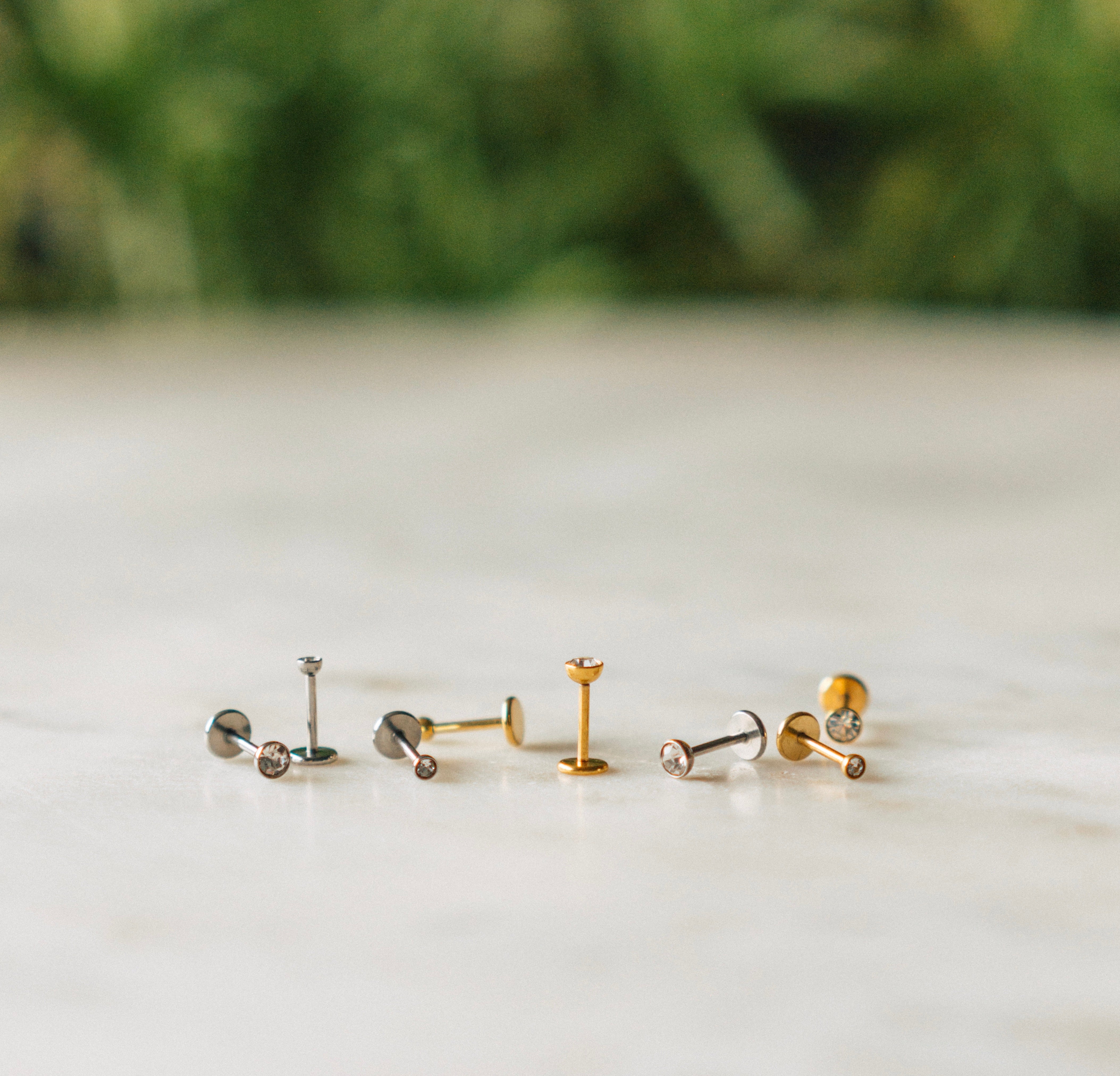 Cupped Diamond Flat Back Stud