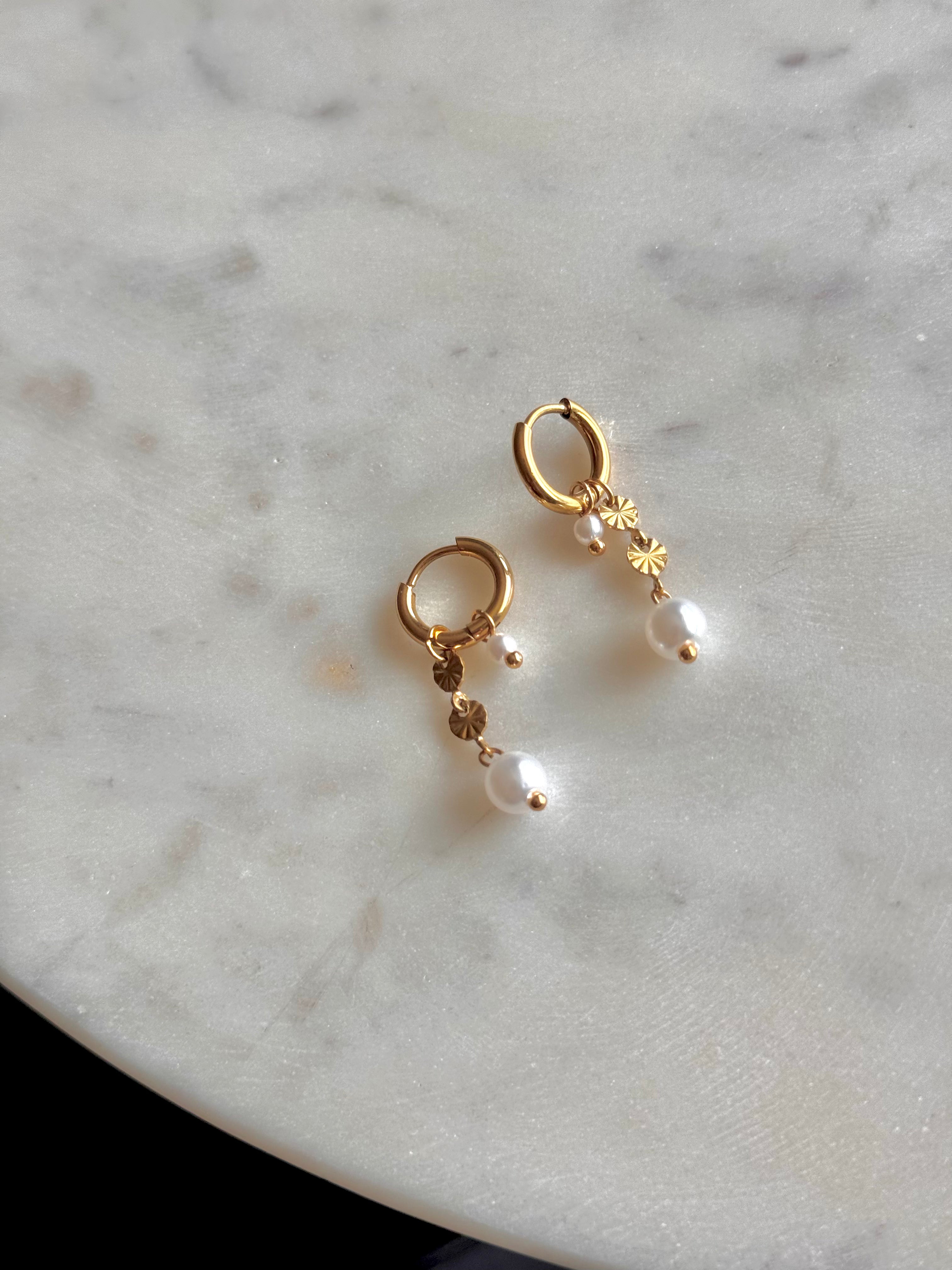 Pearl Charm Earrings