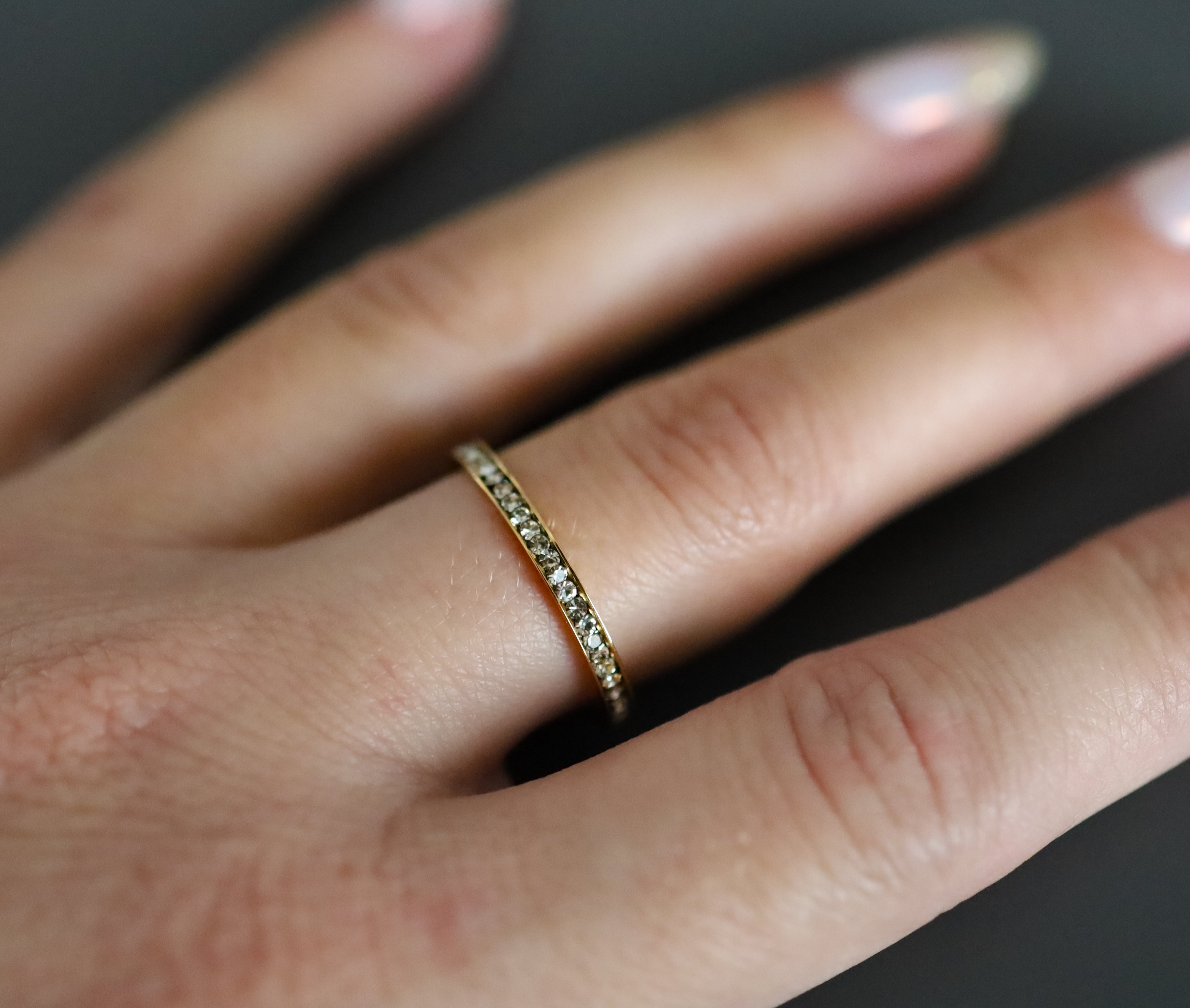 Diamond Lined Ring
