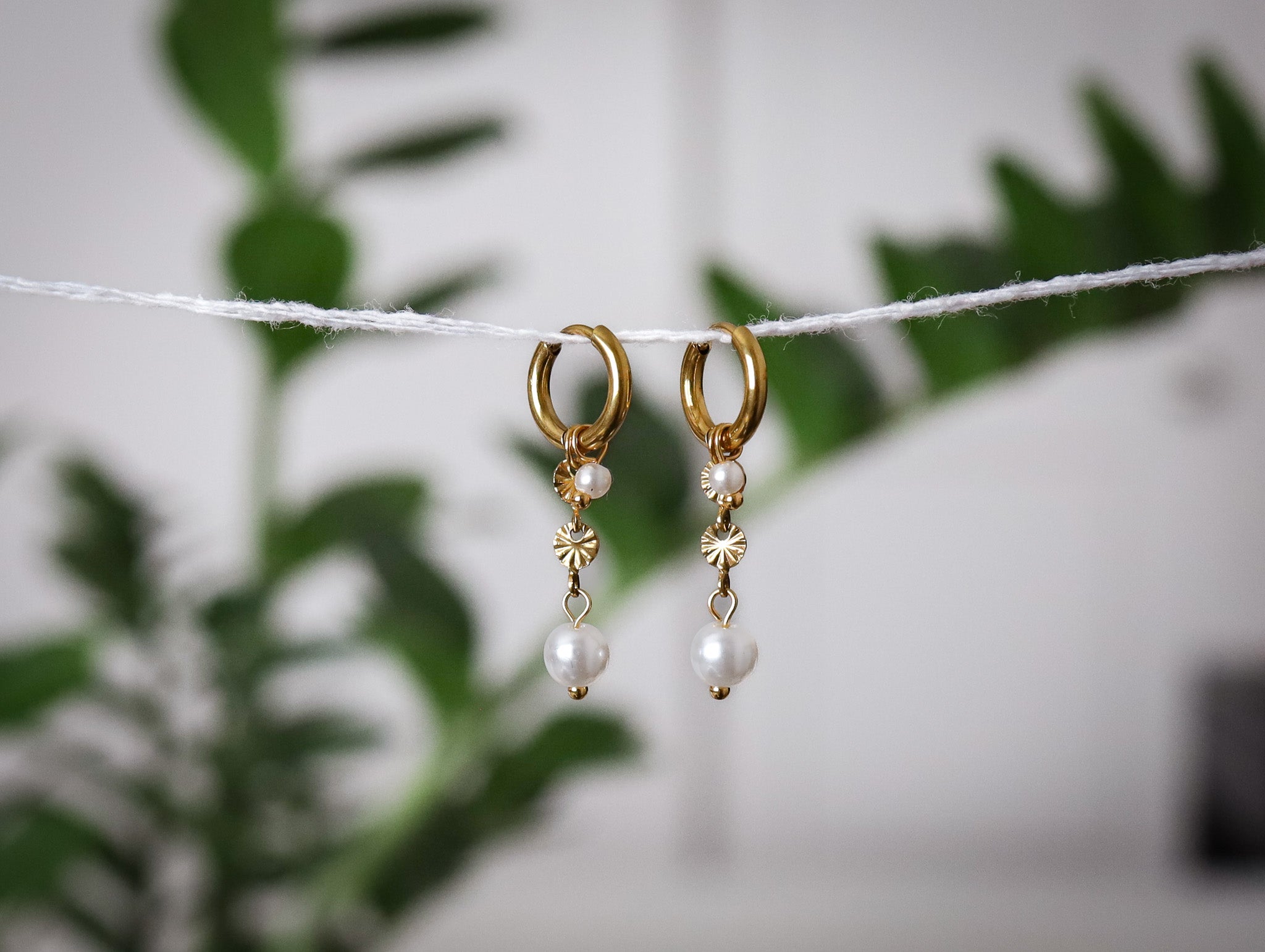 Pearl Charm Earrings