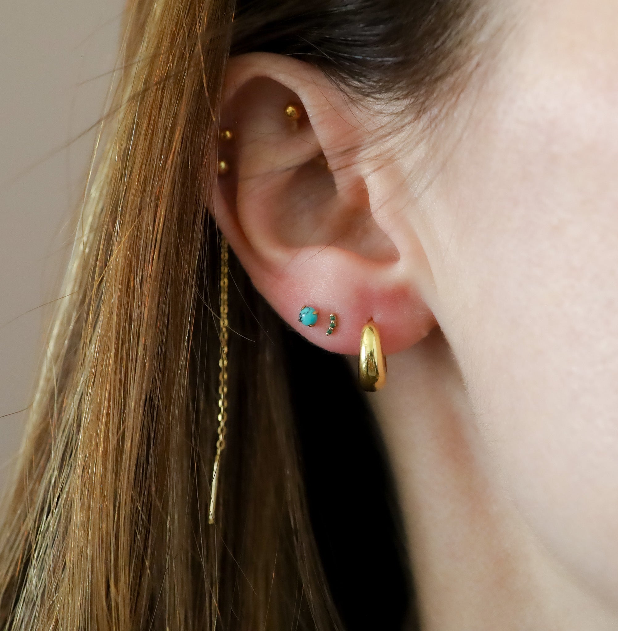 Turquoise Flat Back Studs