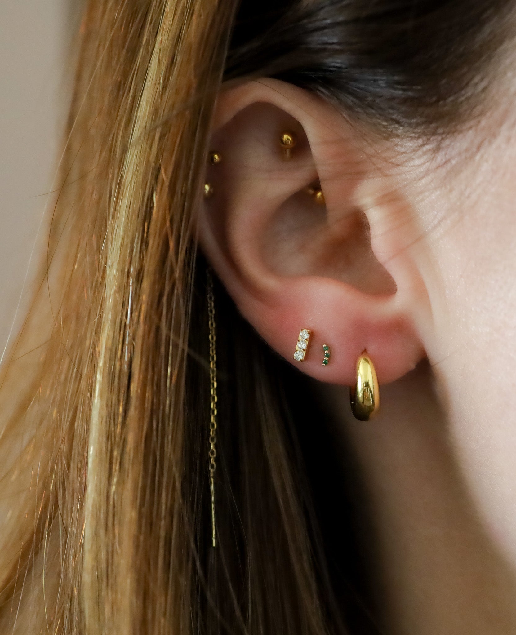 Diamond Bar Flat Back Studs