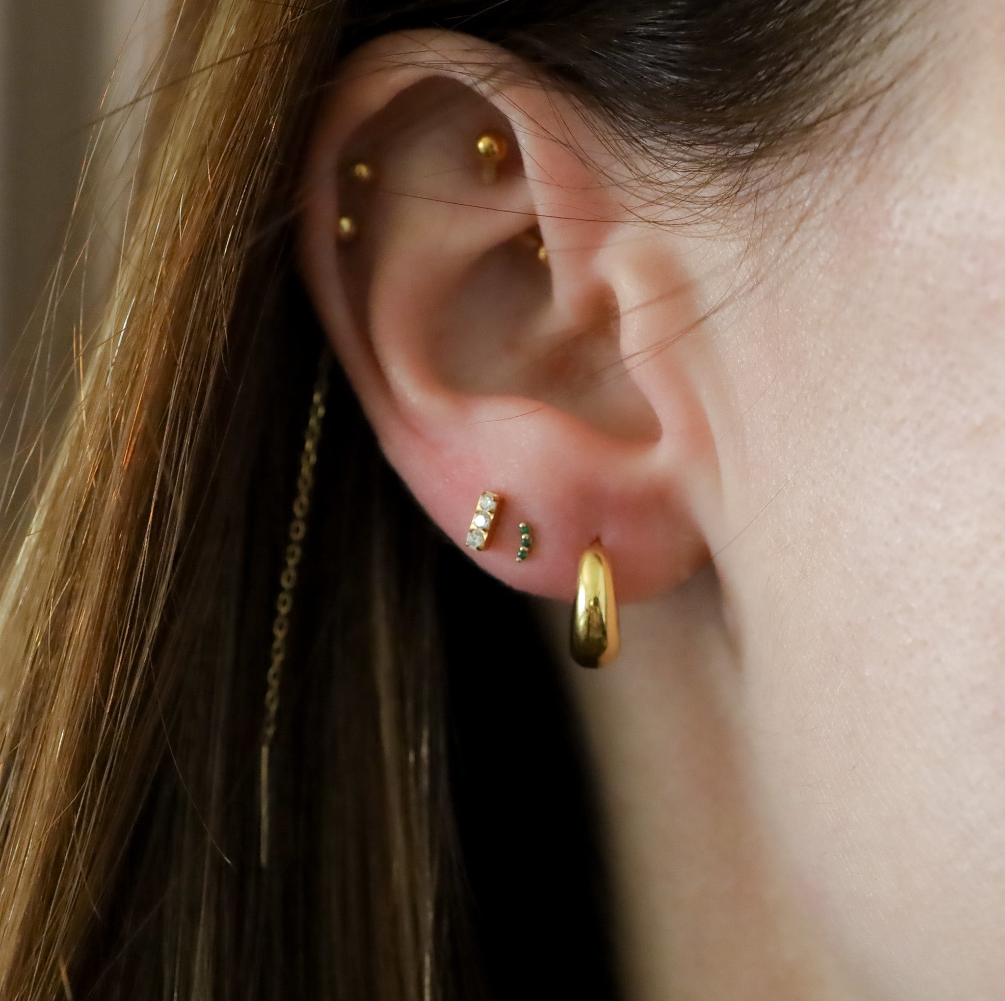 Diamond Bar Flat Back Studs