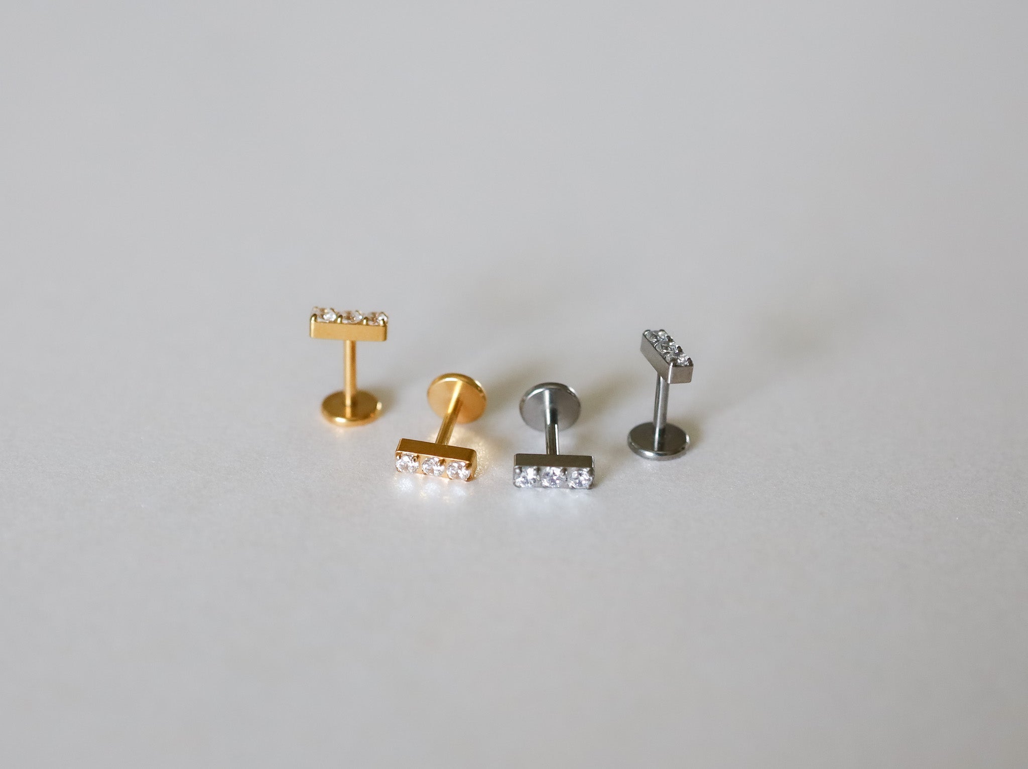 Diamond Bar Flat Back Studs