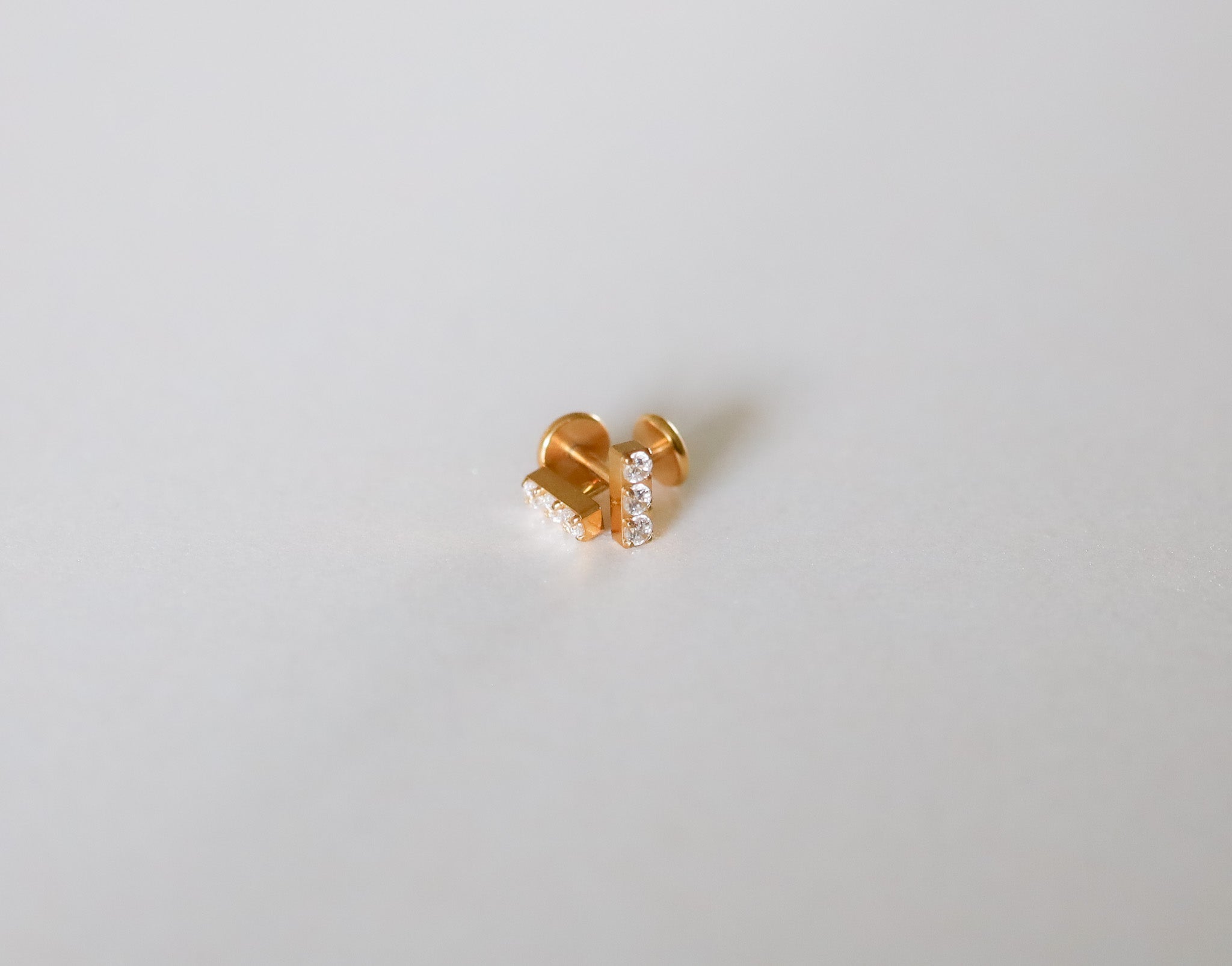 Diamond Bar Flat Back Studs