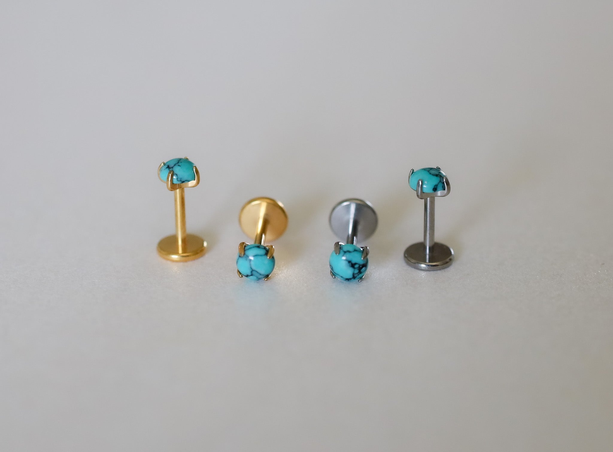 Turquoise Flat Back Studs