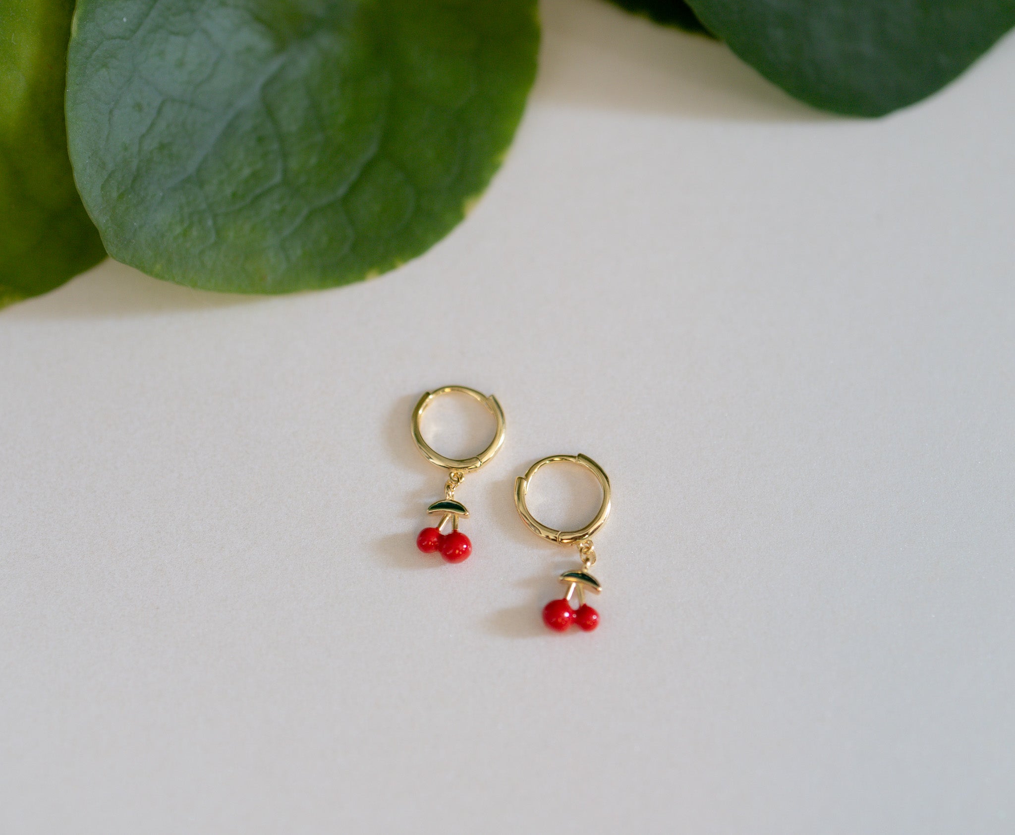 Cherry Charm Hoops