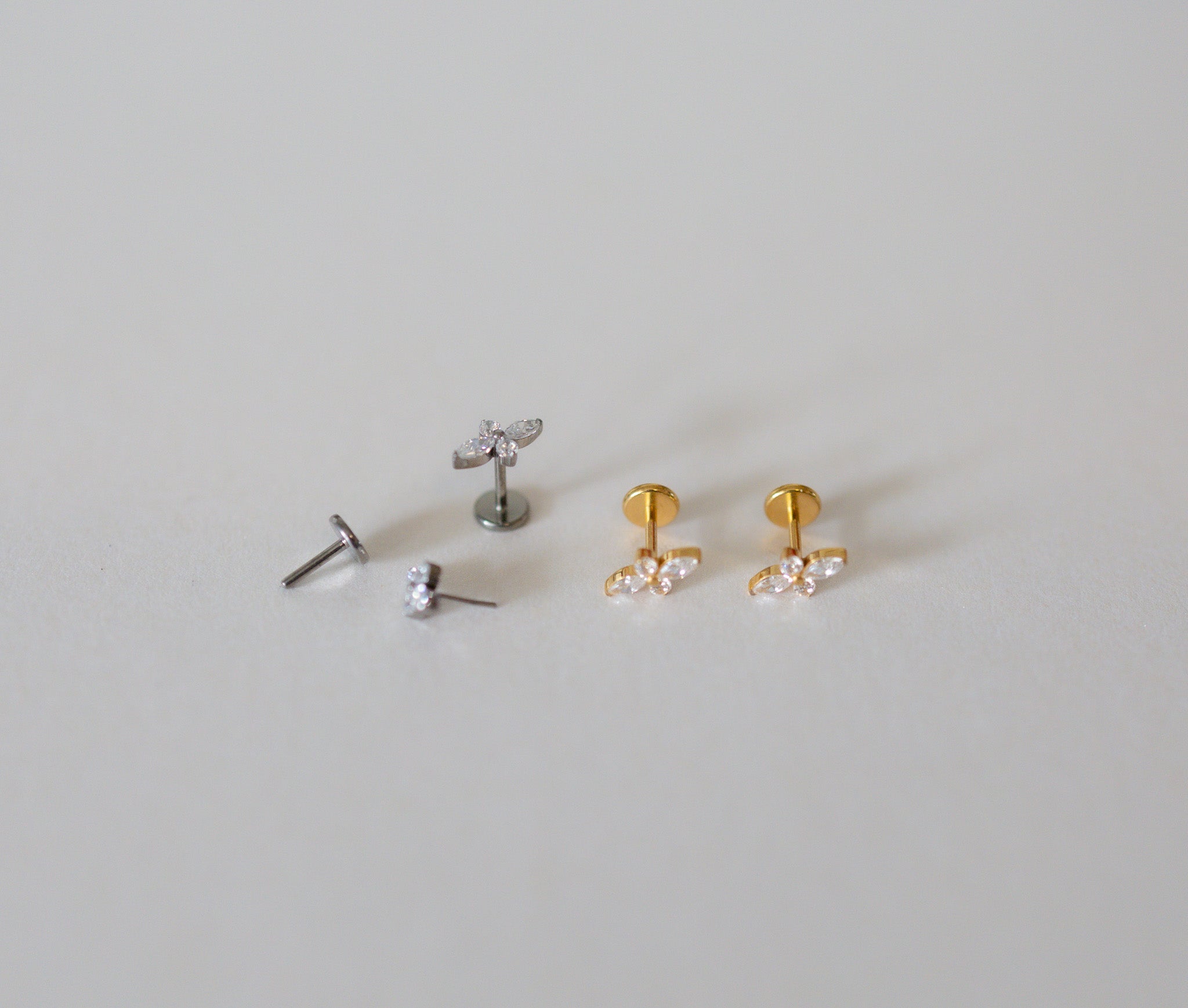 Rose Flat Back Studs