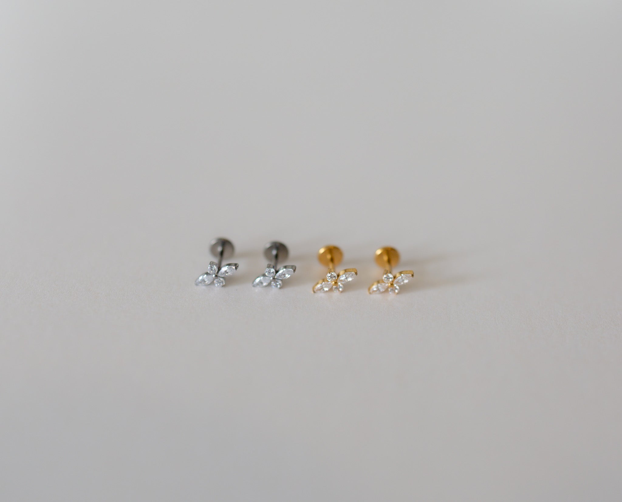 Rose Flat Back Studs