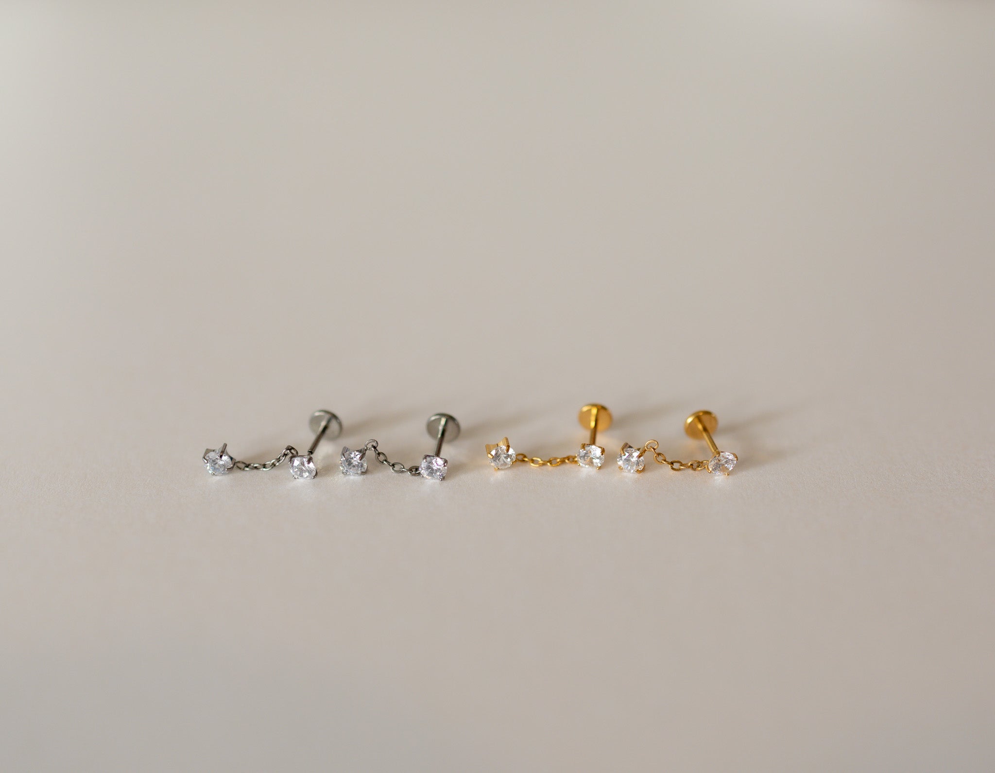 Diamond Drape Flat Back Studs