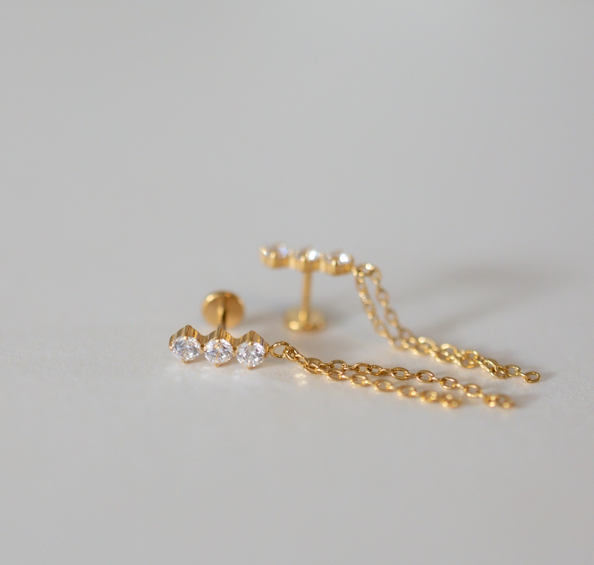 Tassel Diamond Flat Back Studs