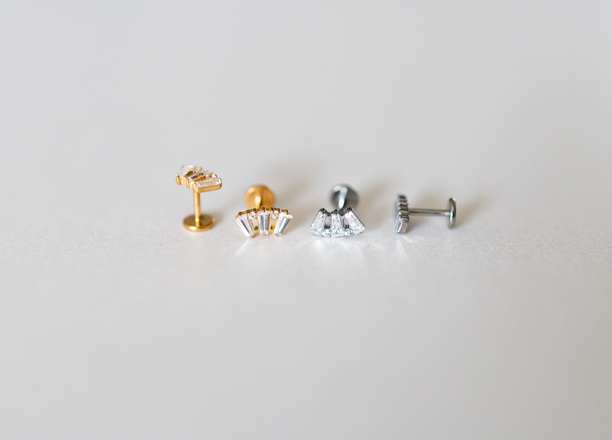 Fan Diamond Flat Back Studs