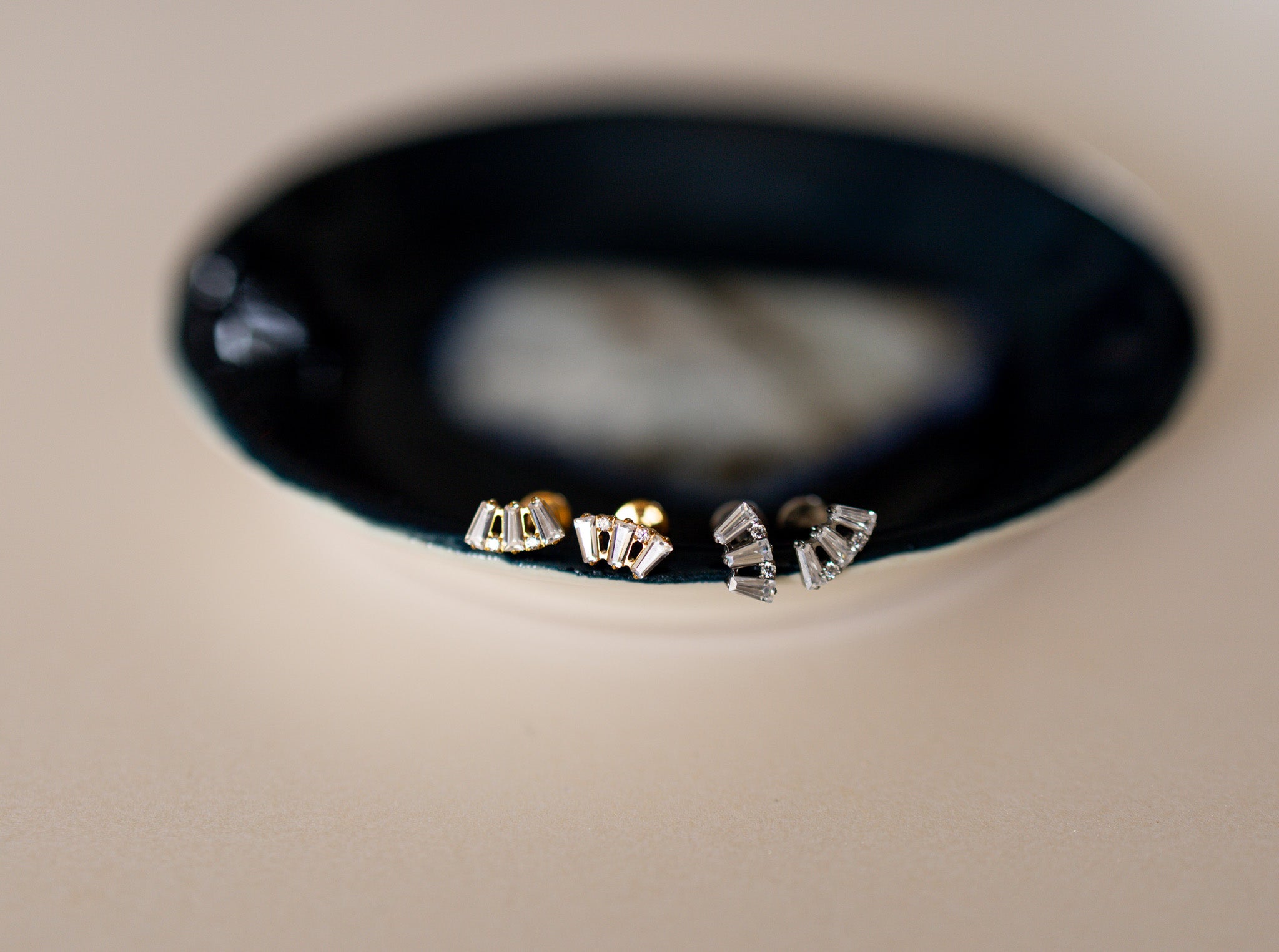 Fan Diamond Flat Back Studs