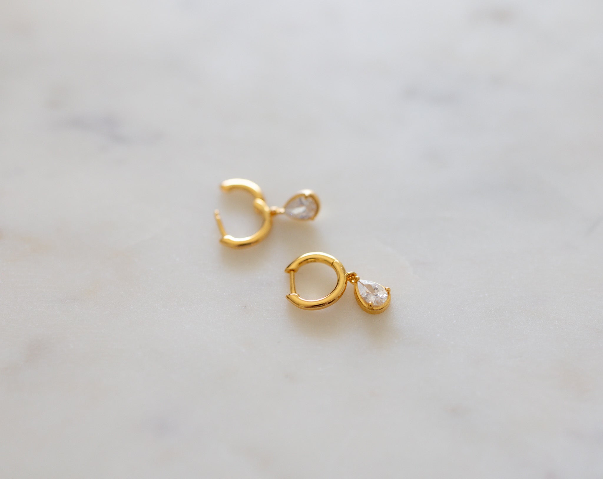 Pear Shaped Diamond Hoop
