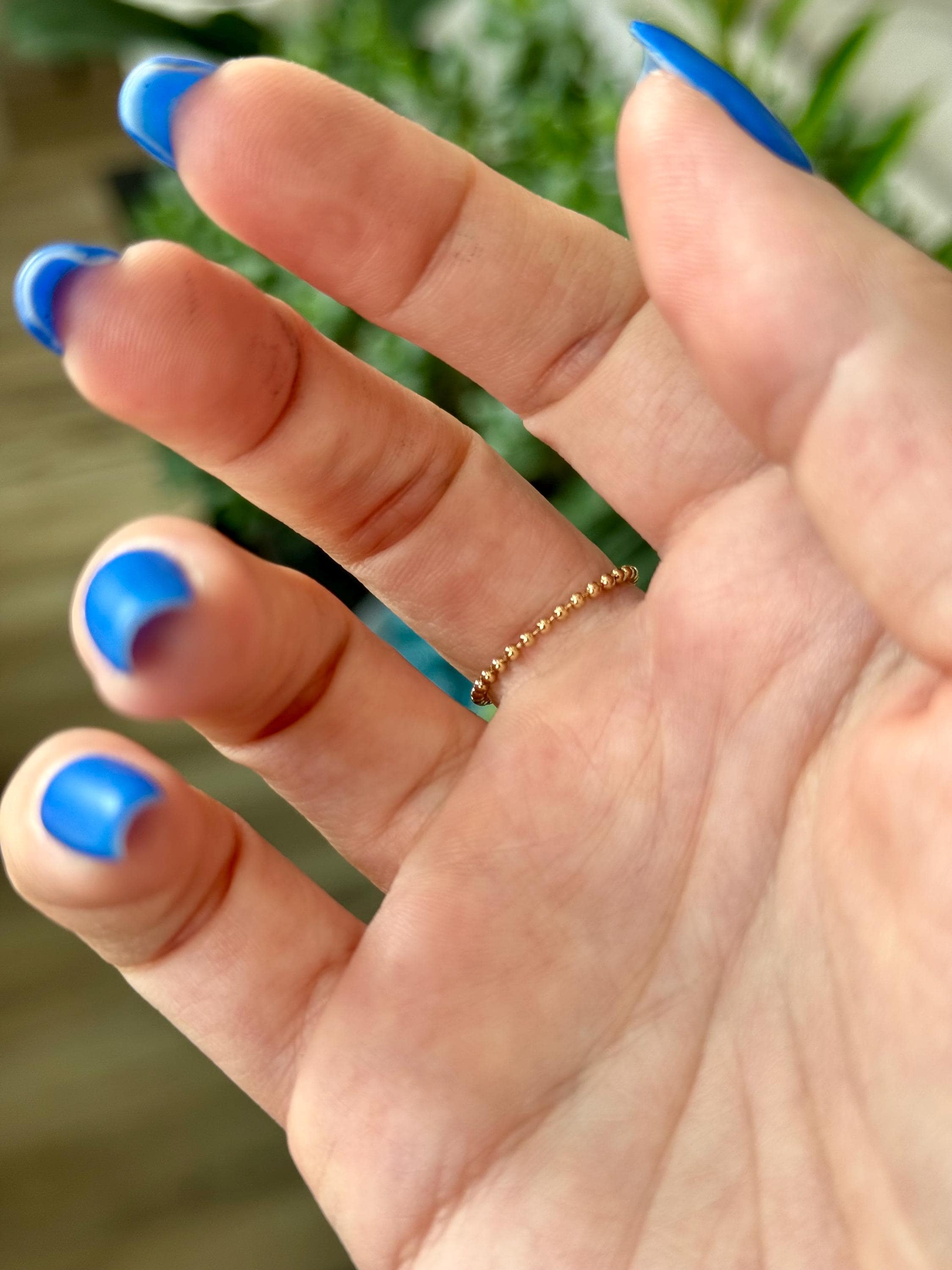 Beaded Chain Ring