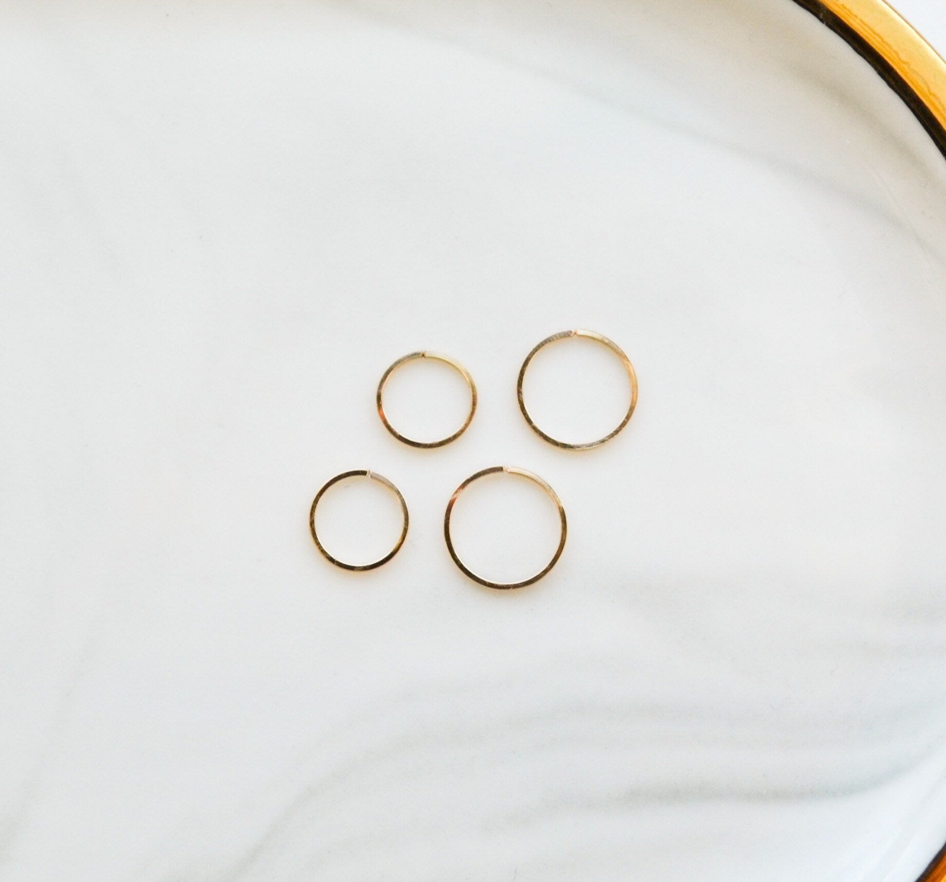 Backless Square Wire Hoop Earrings
