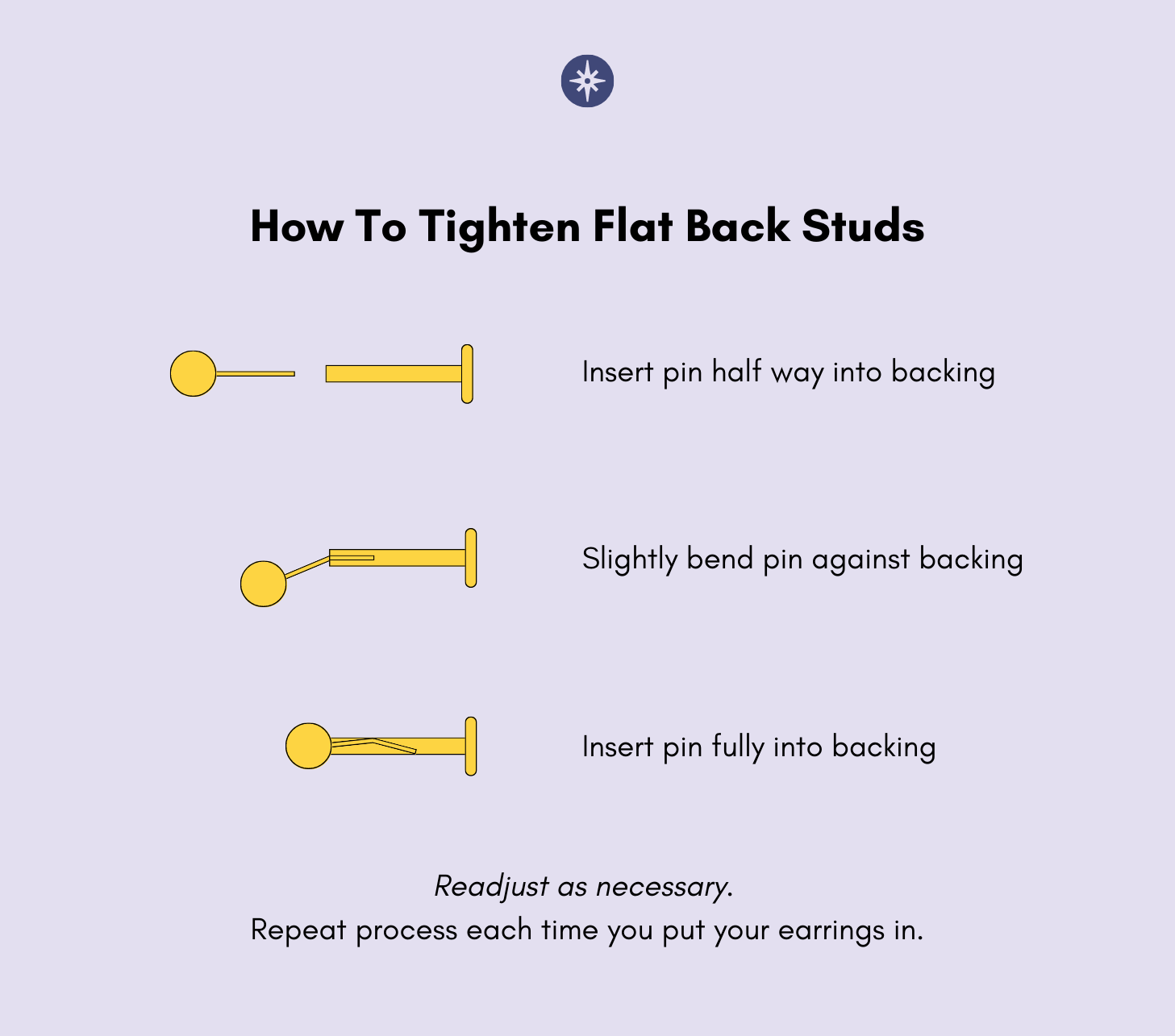 Starburst Flat Back Studs