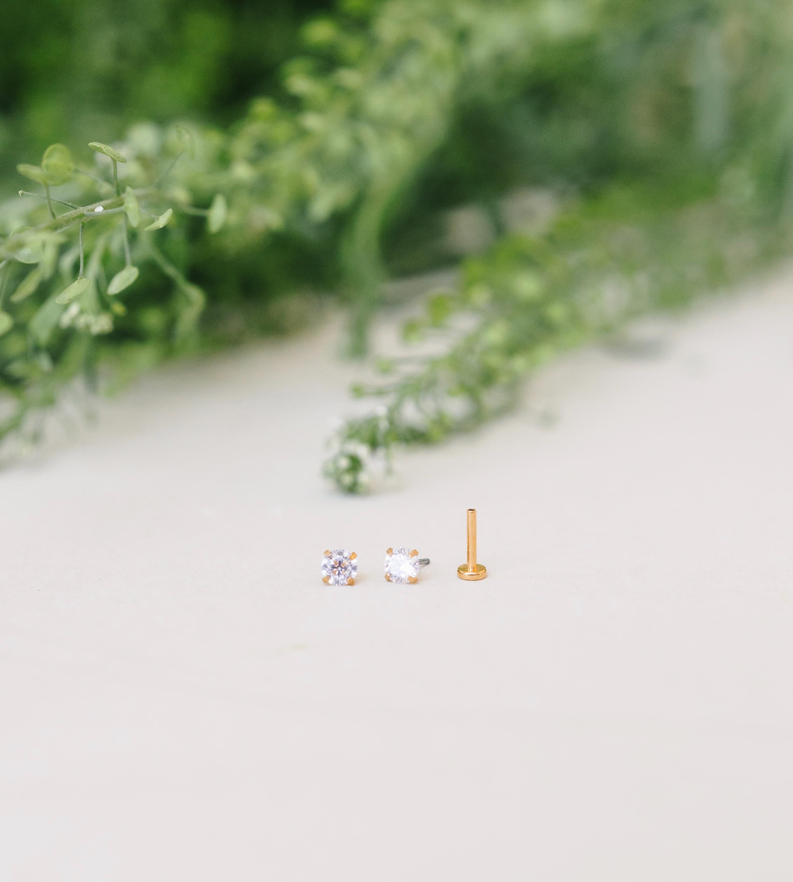 Diamond Flat Back Studs
