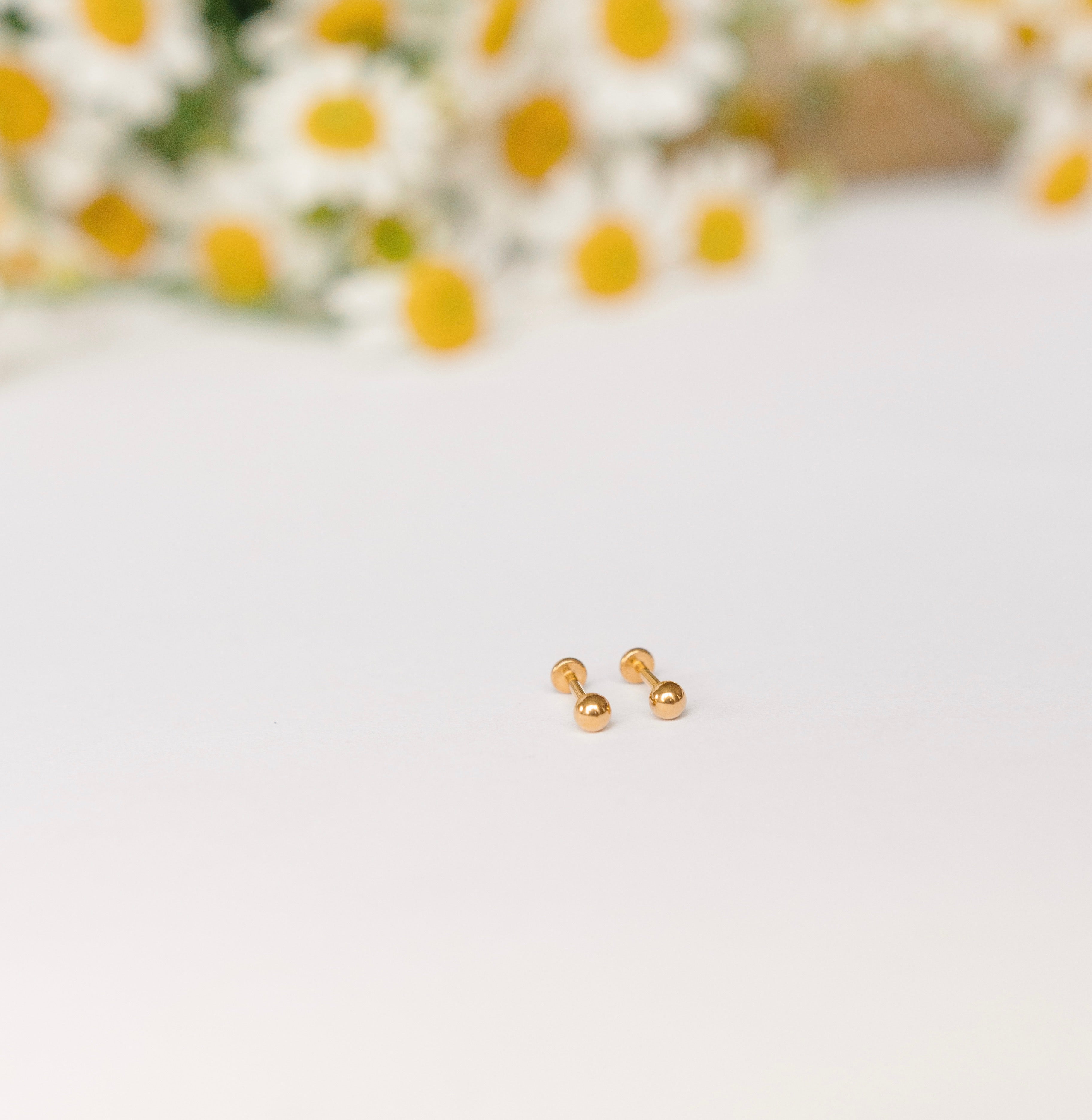 Set ~ Diamond and Tiny Ball Flat-Back Studs