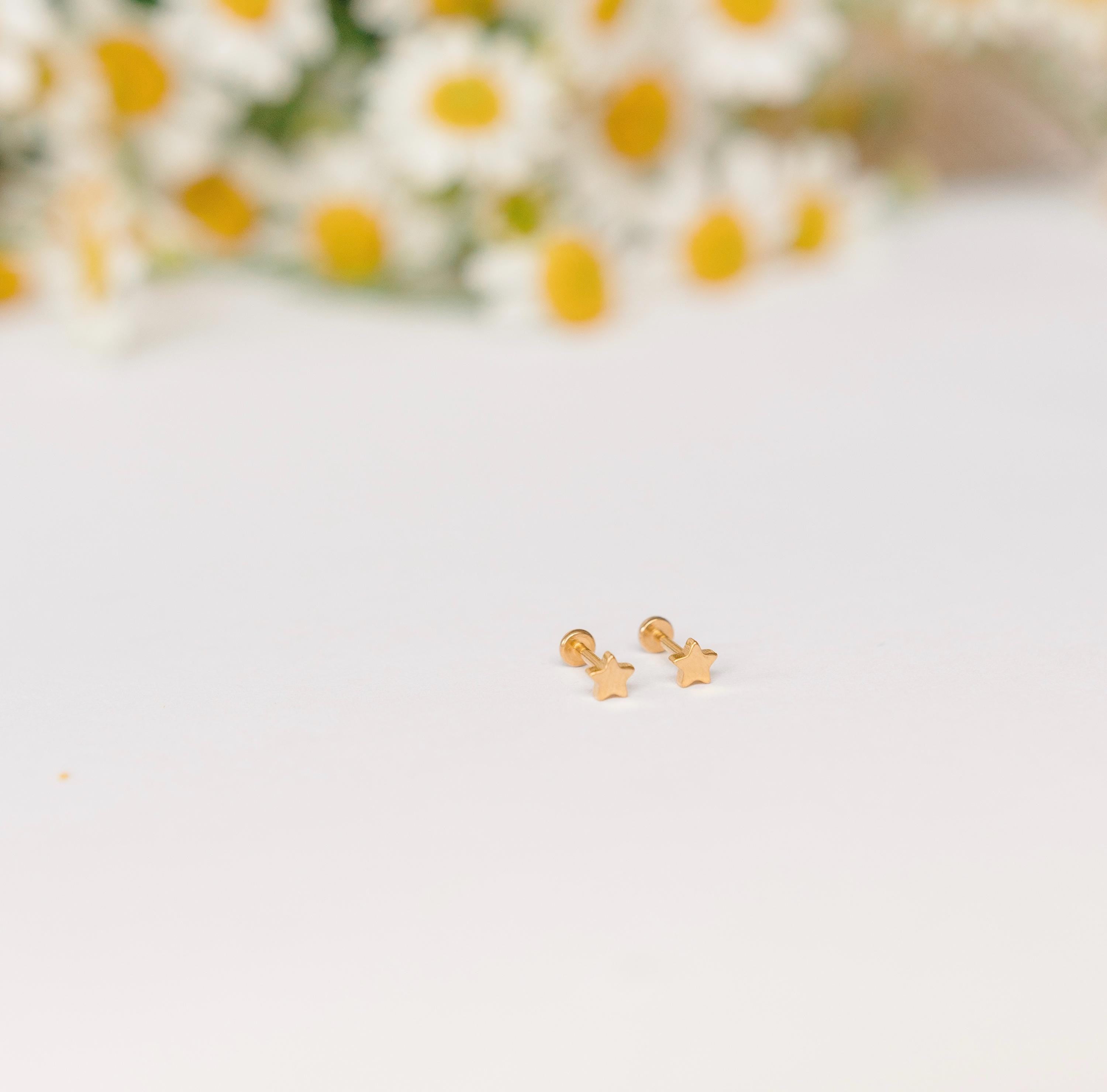 Tiny Star Flat Back Studs