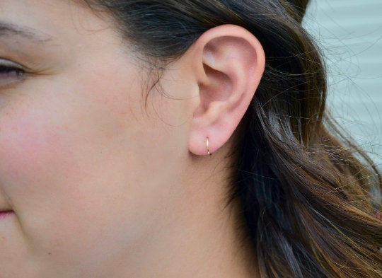 Backless Square Wire Hoop Earrings