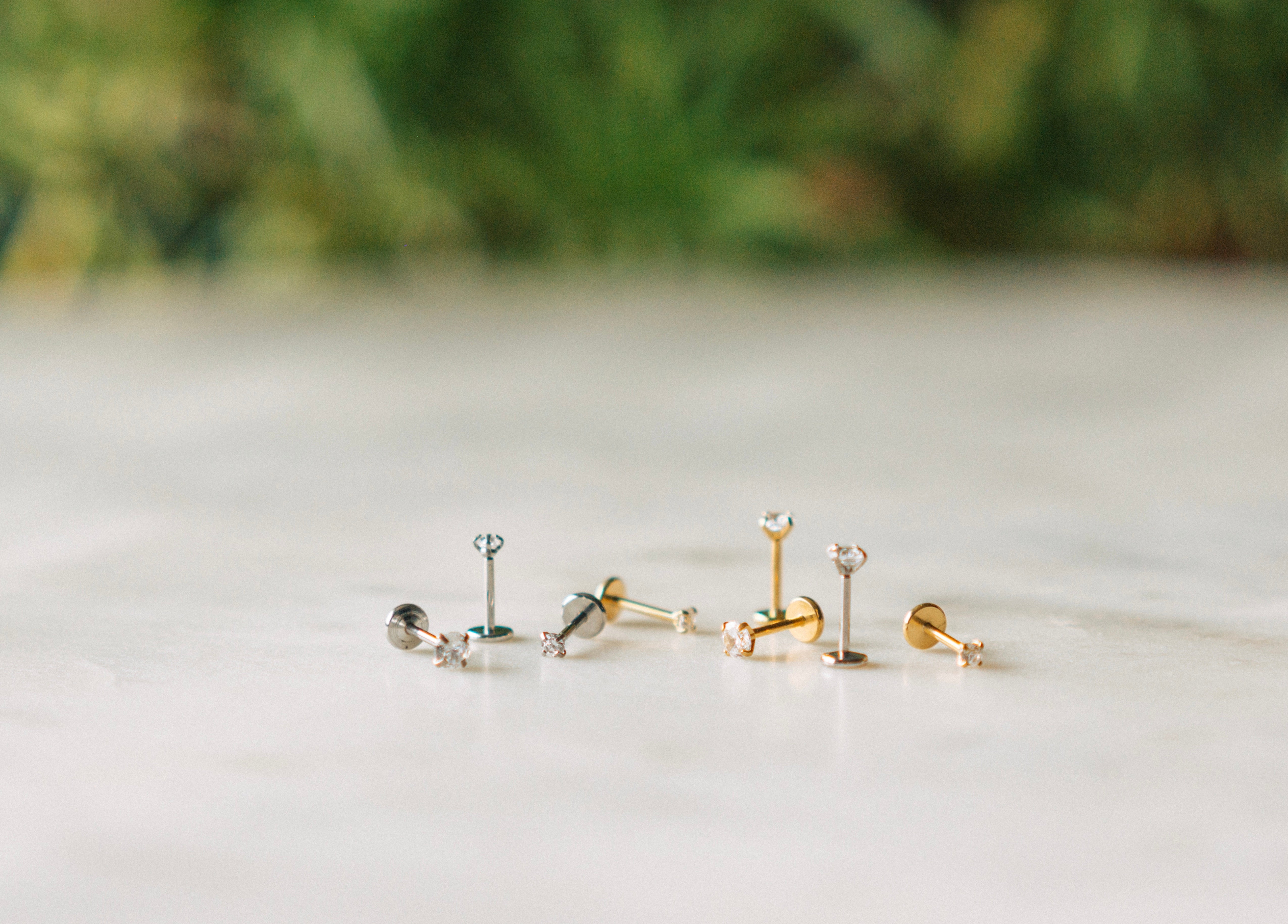 Pronged Diamond Flat Back Studs