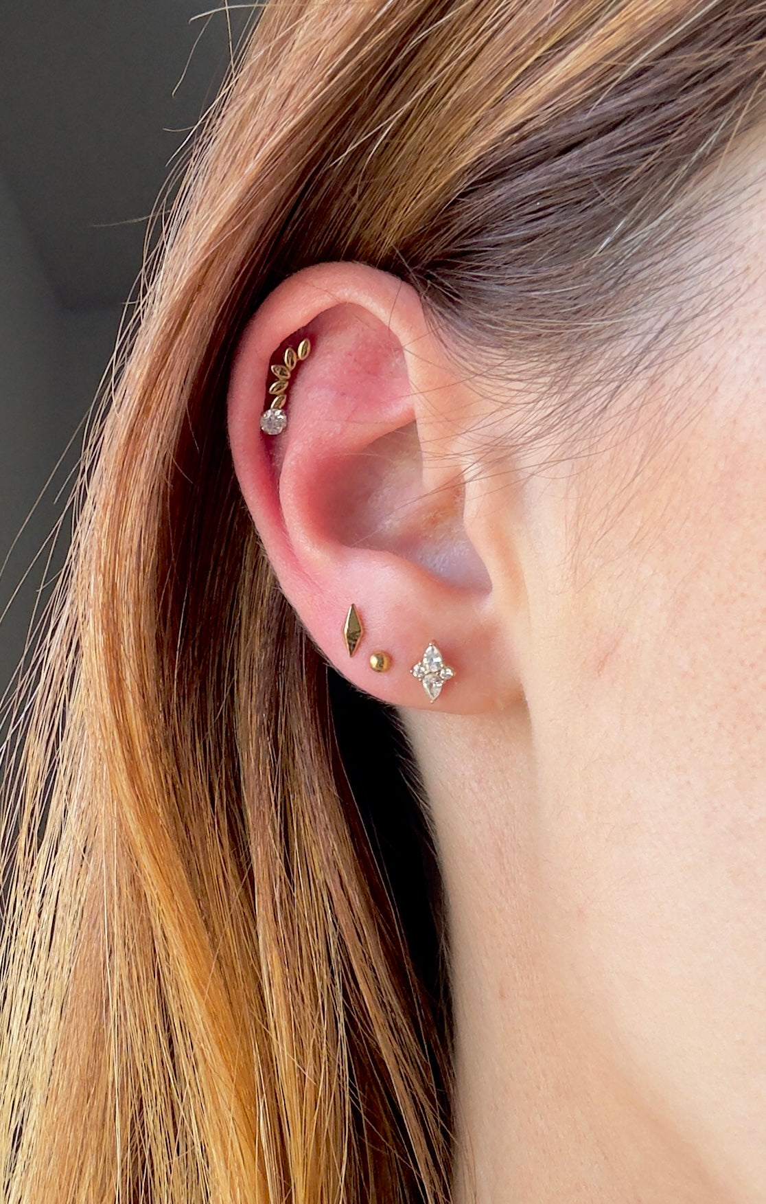 Square Diamond Flat Back Studs