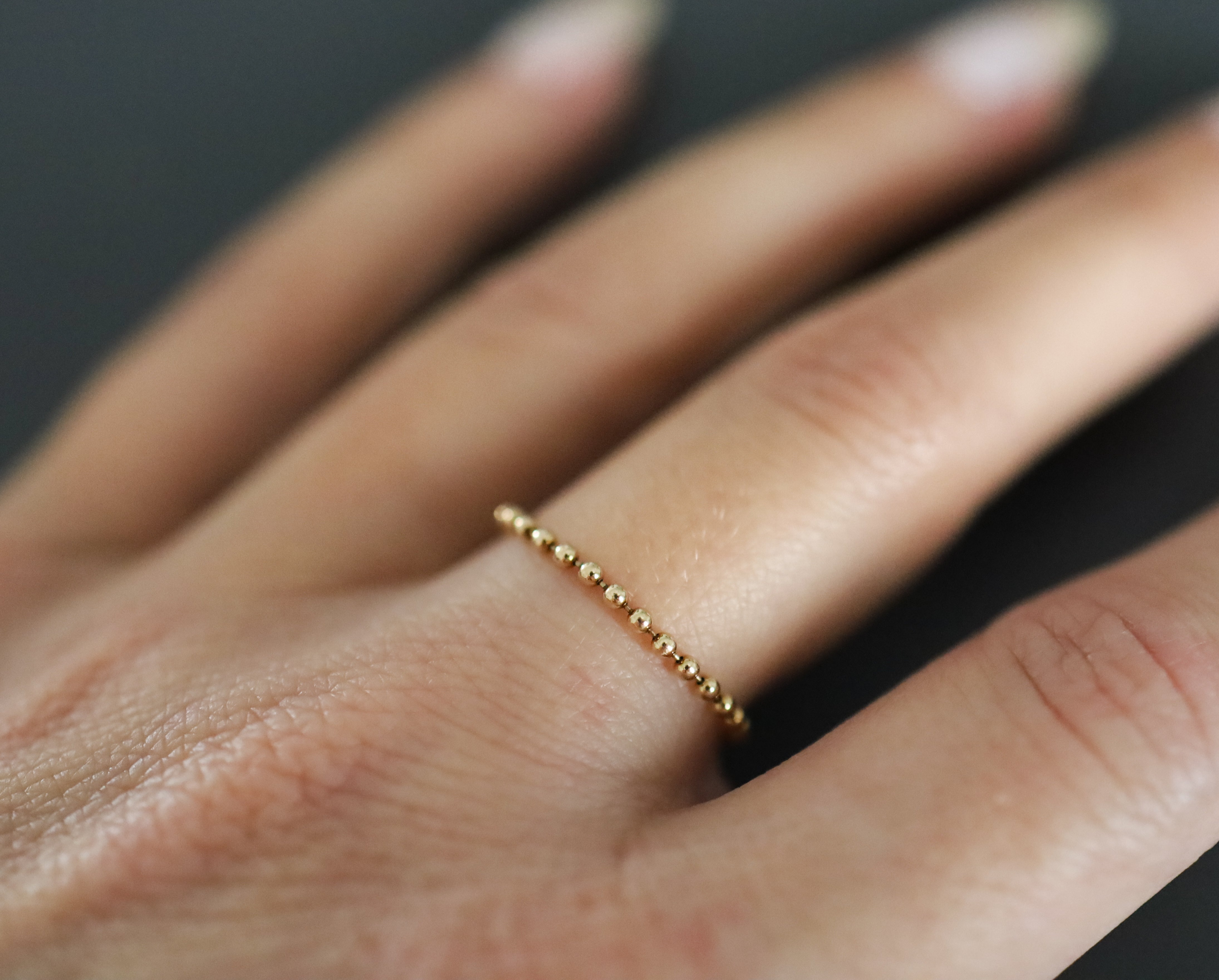 Beaded Chain Ring