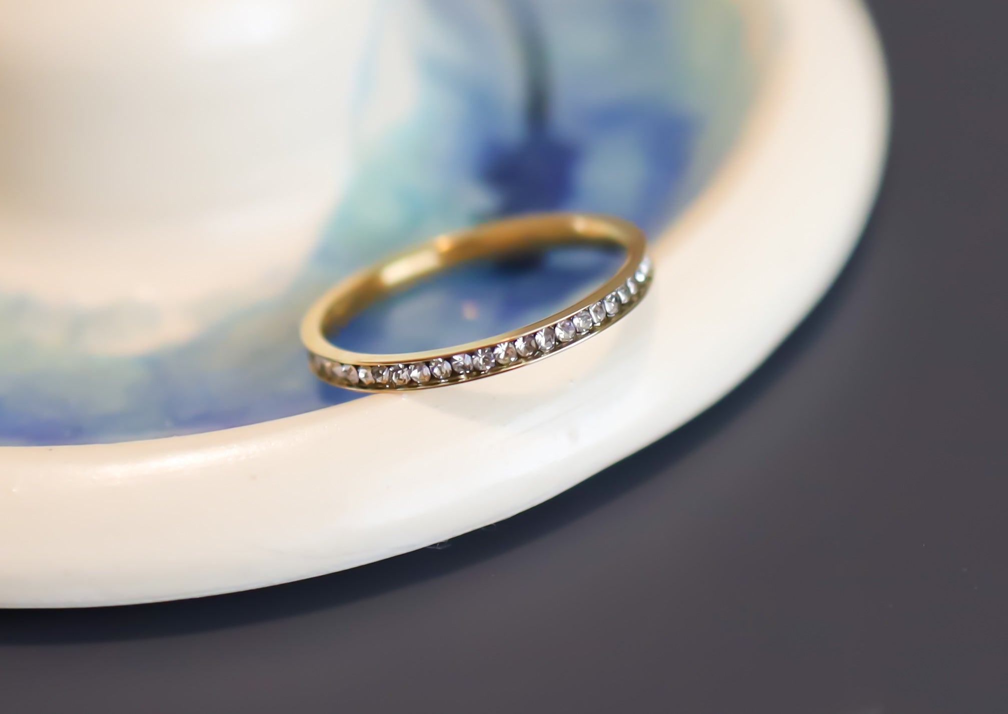 Diamond Lined Ring
