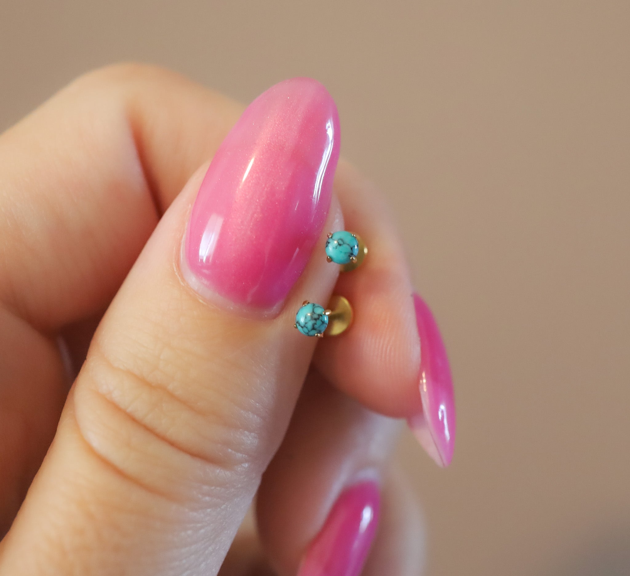Turquoise Flat Back Studs