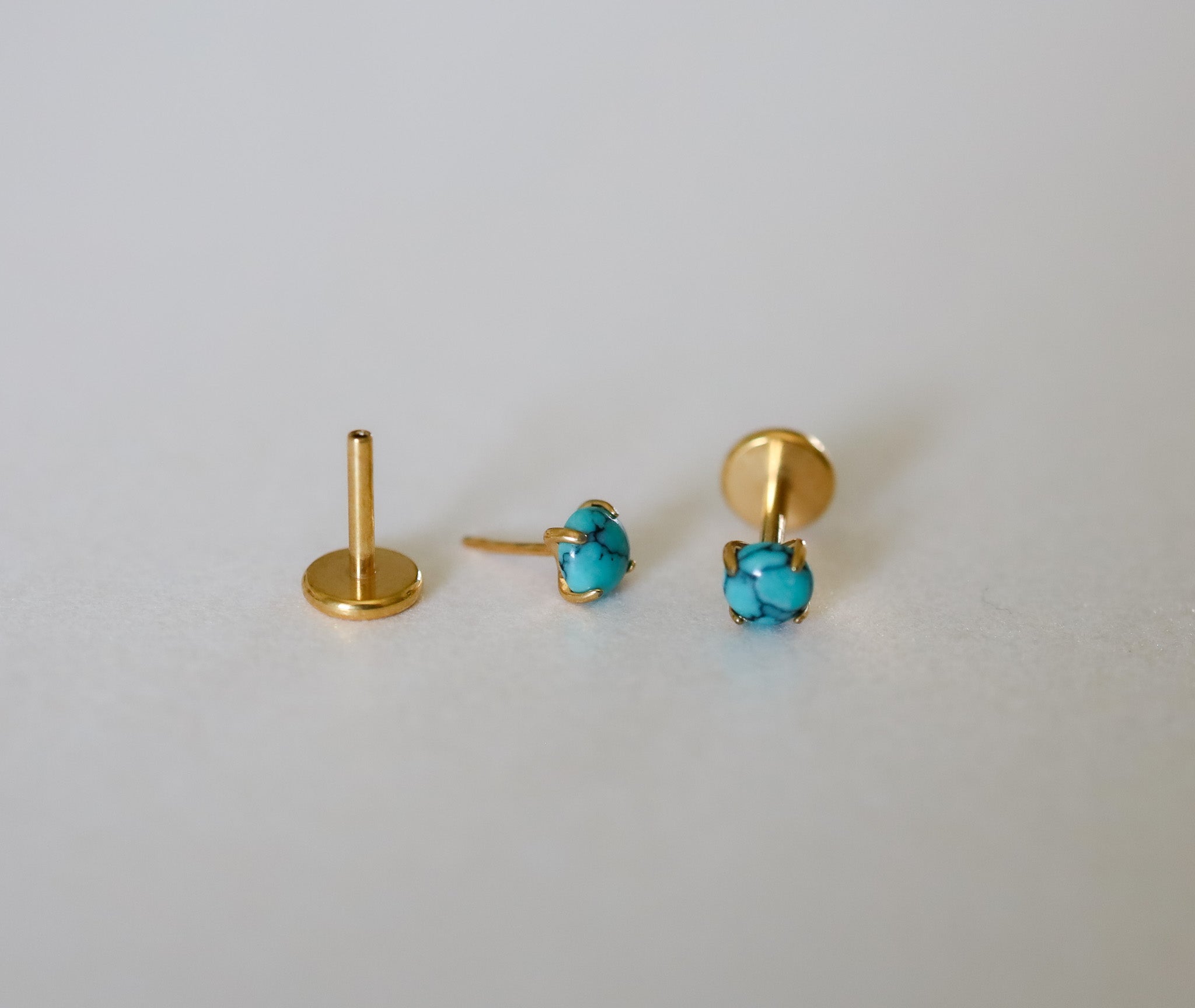 Turquoise Flat Back Studs