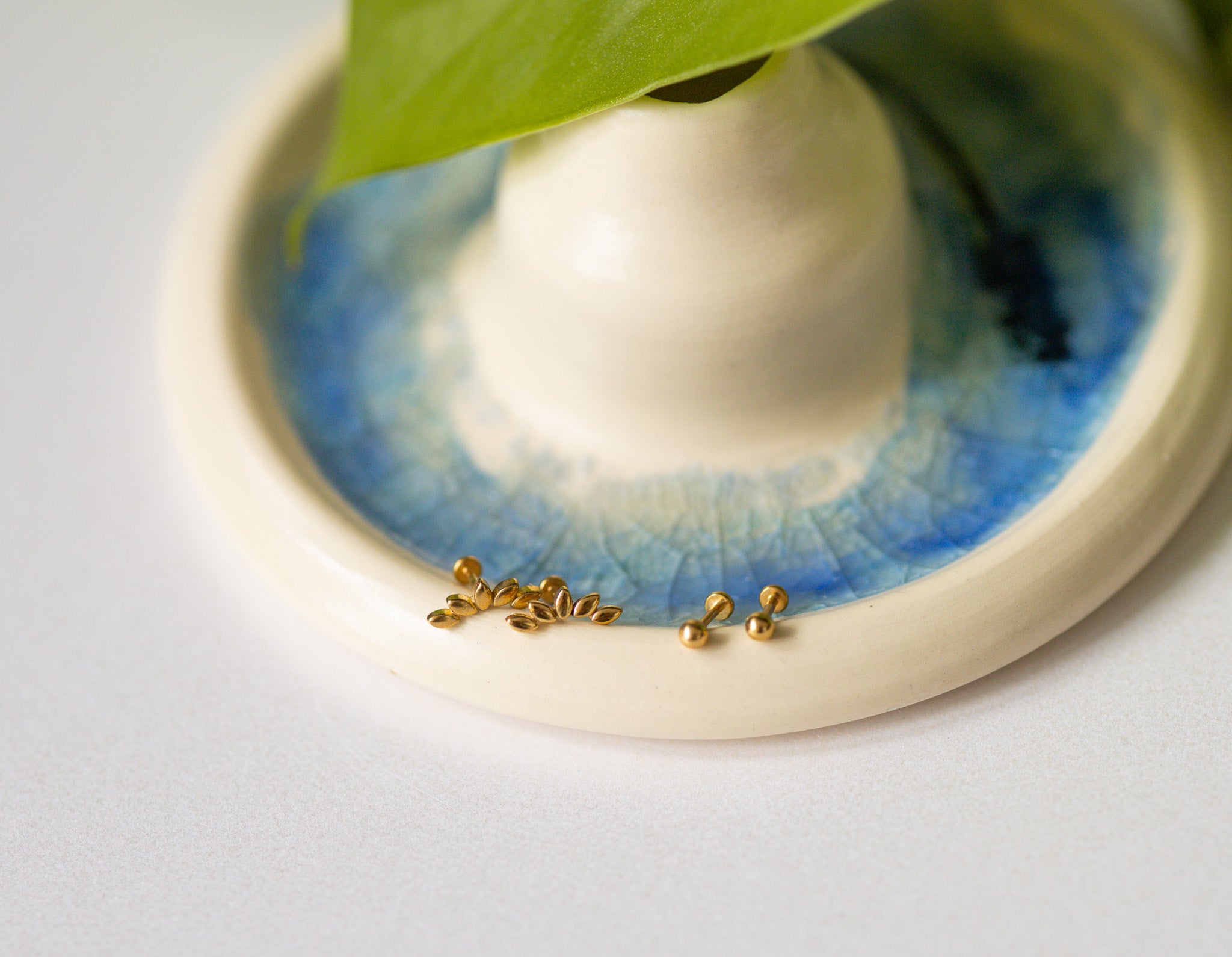 Set ~ Petal and Tiny Ball Flat-Back Studs