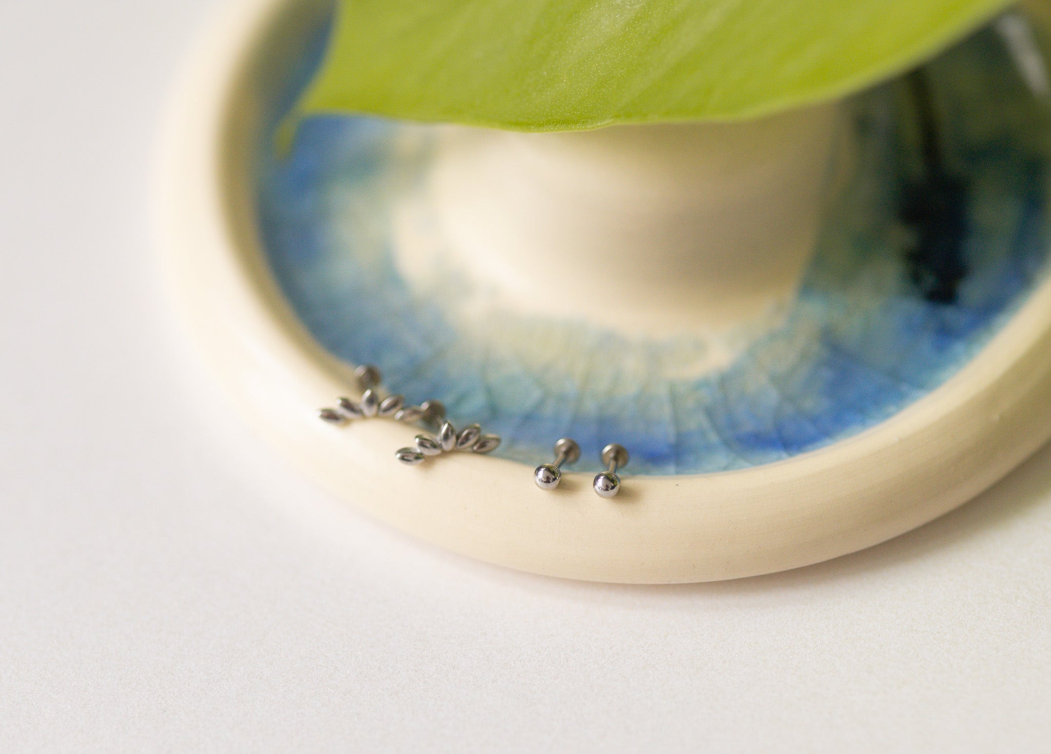 Set ~ Petal and Tiny Ball Flat-Back Studs