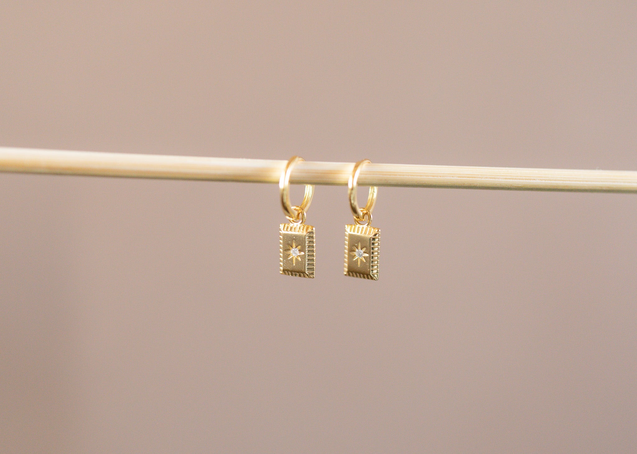 Star Charm Hoops