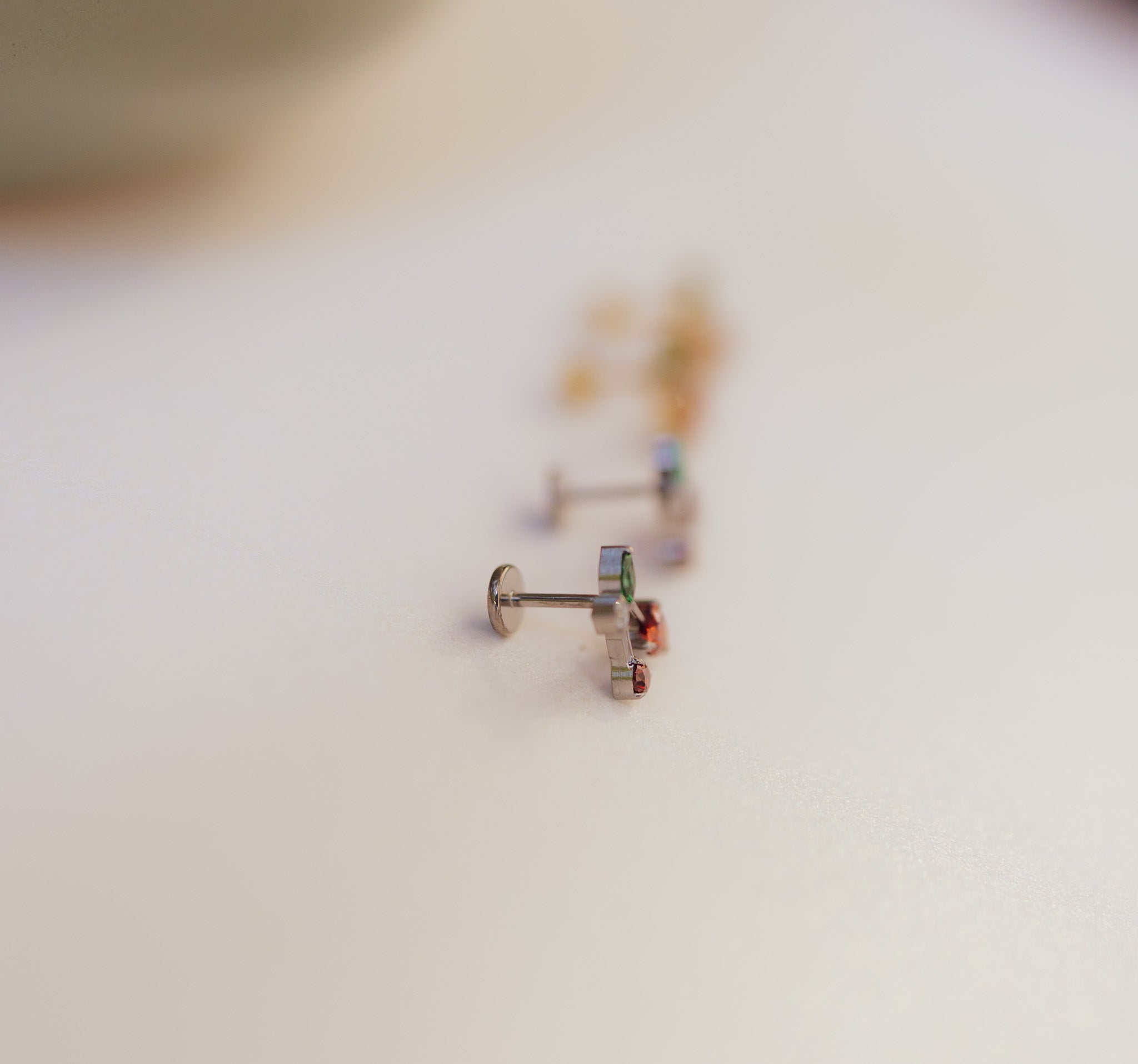 Cherry Flat Back Studs