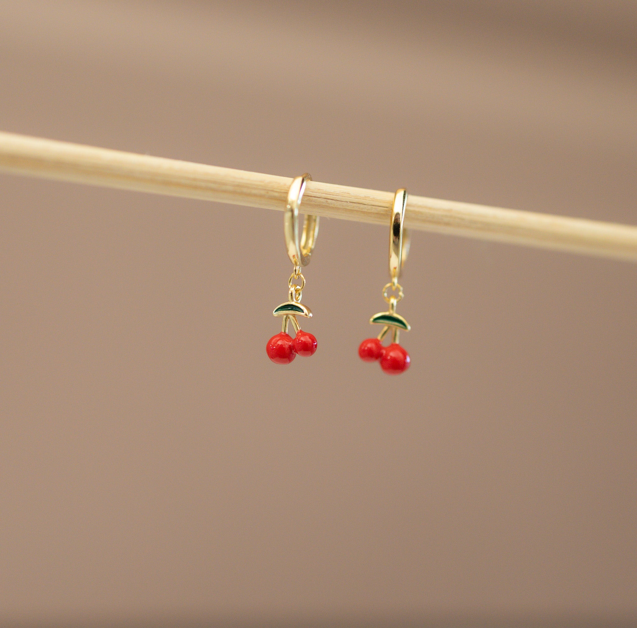 Cherry Charm Hoops