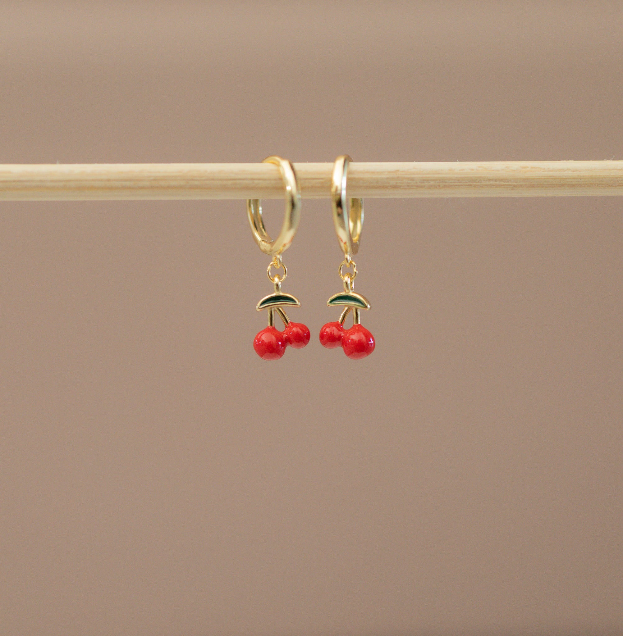 Cherry Charm Hoops