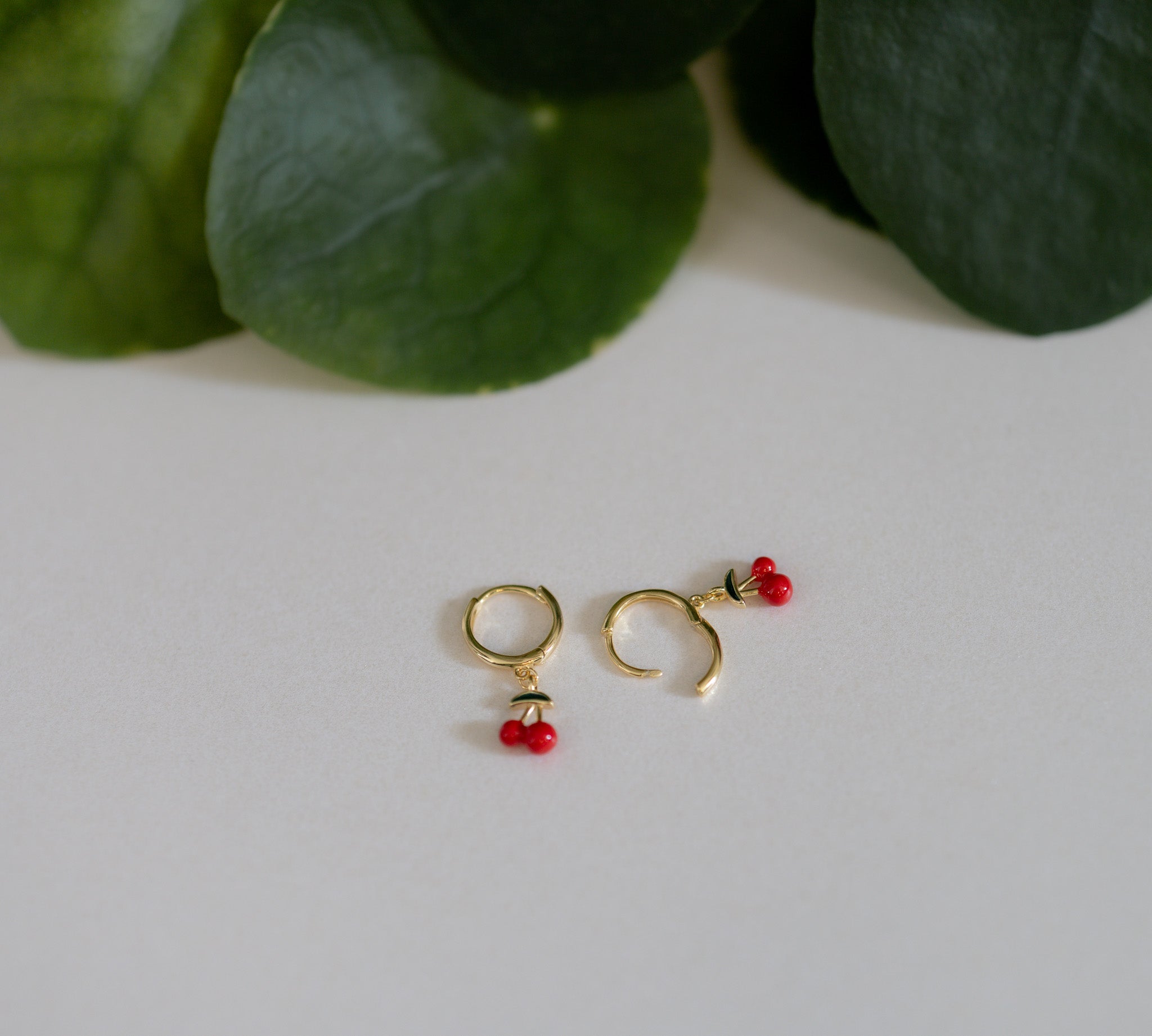 Cherry Charm Hoops