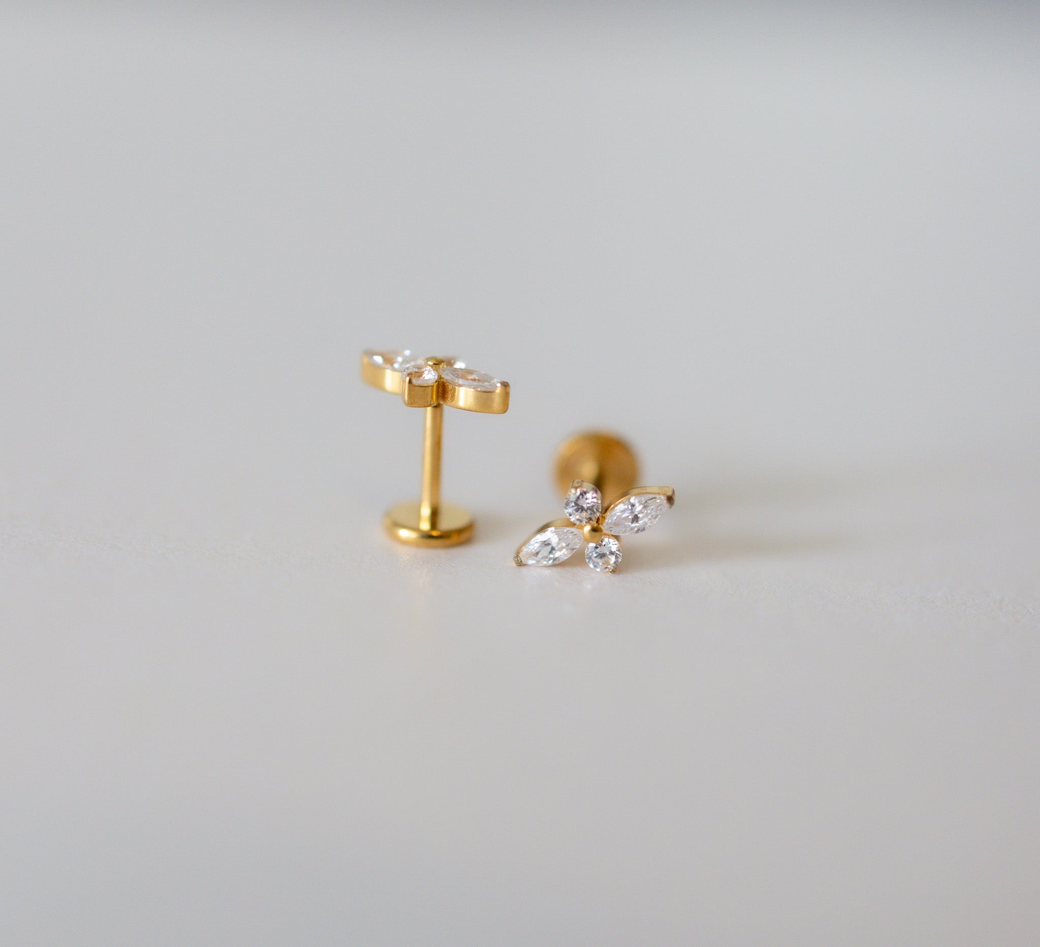 Rose Flat Back Studs