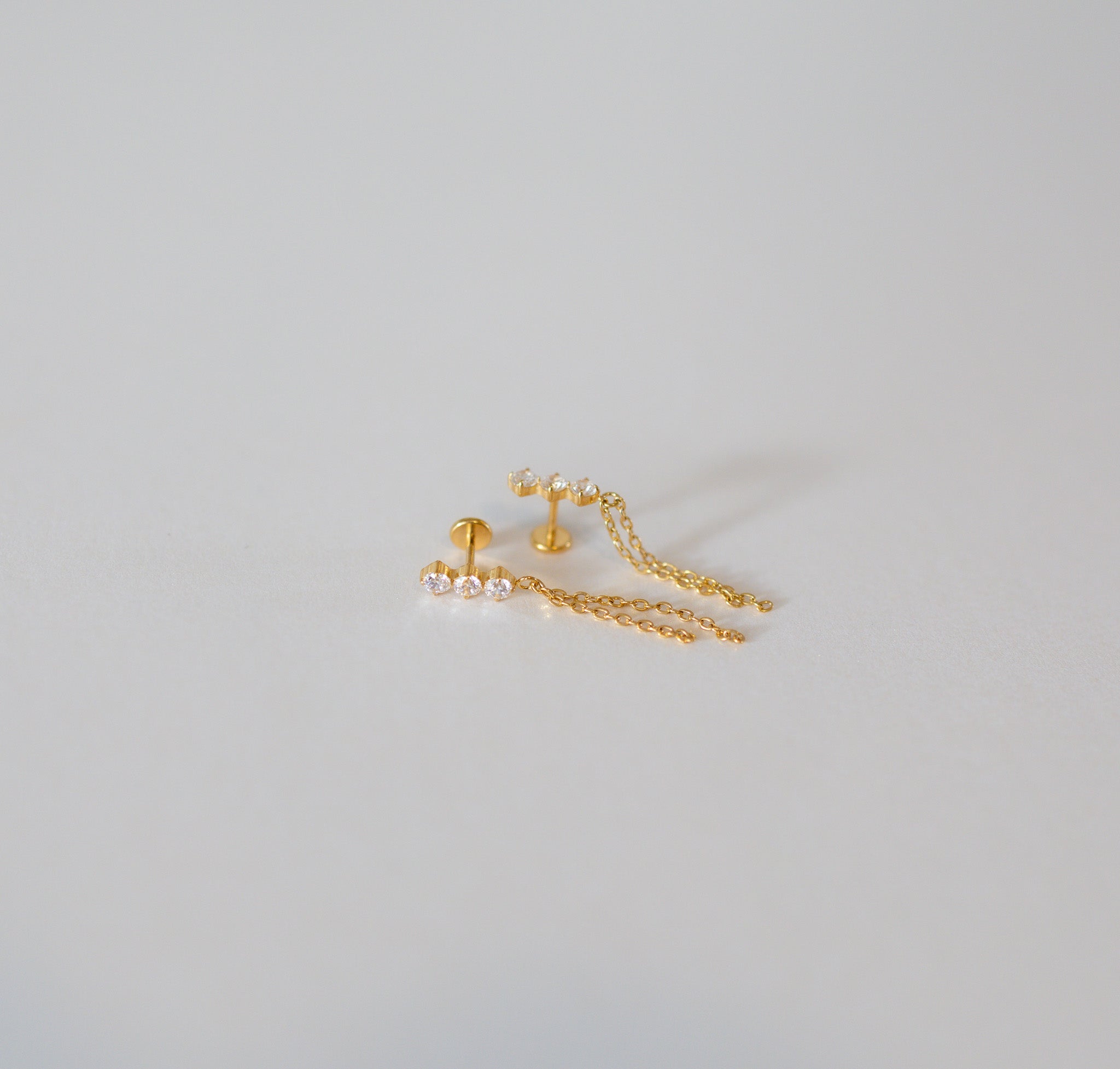 Tassel Diamond Flat Back Studs
