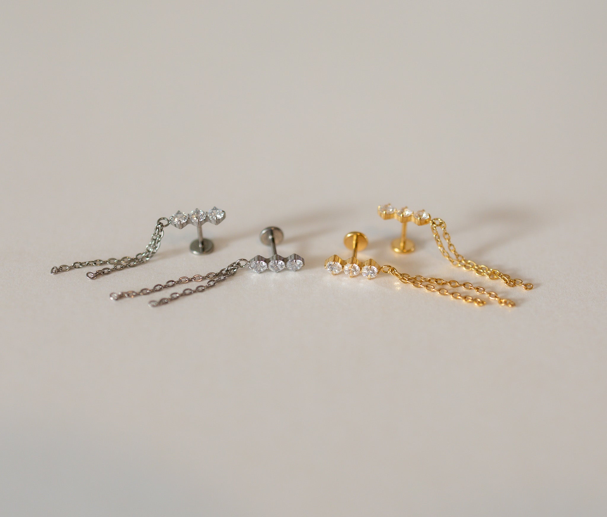 Tassel Diamond Flat Back Studs