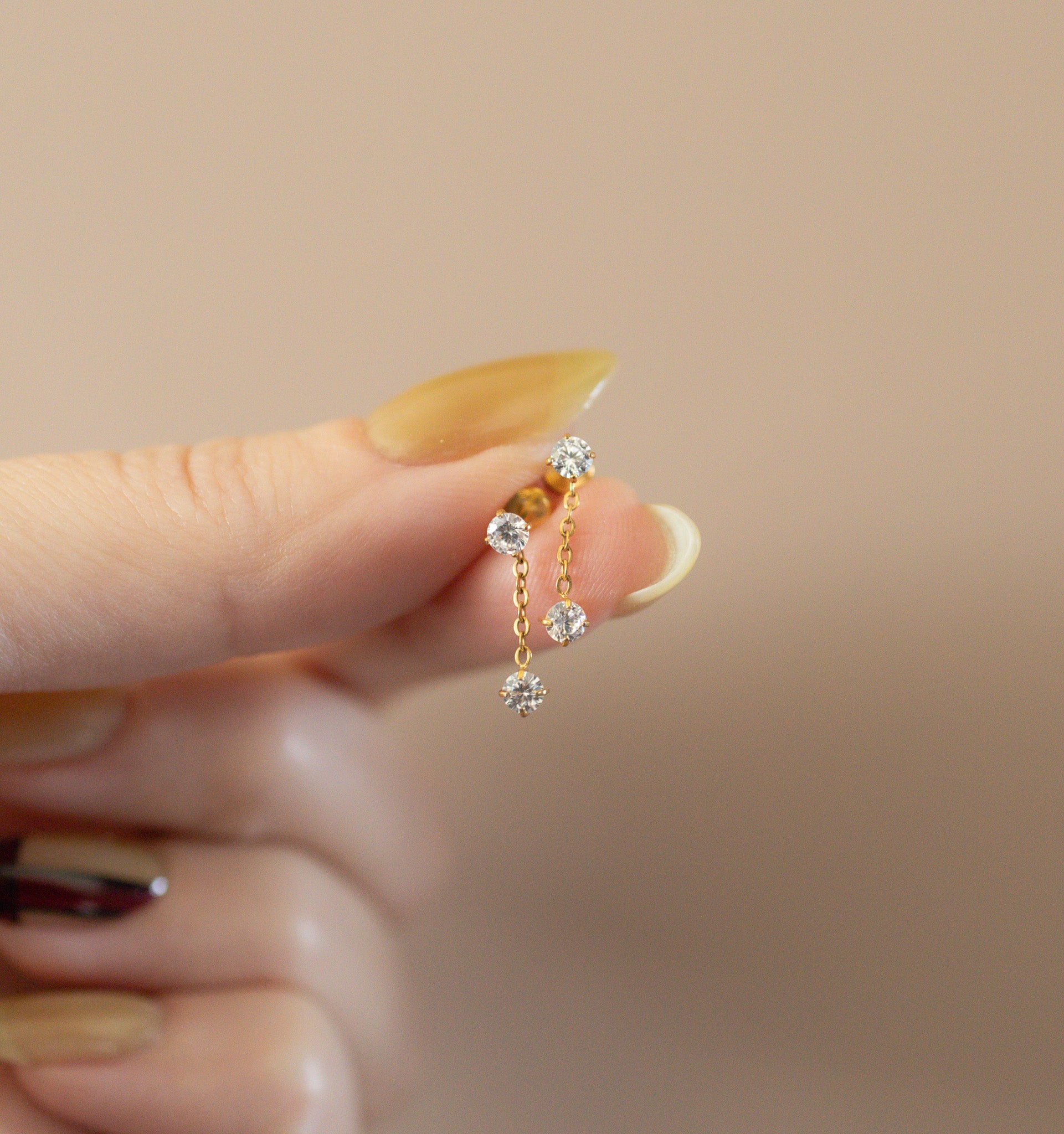 Diamond Drape Flat Back Studs