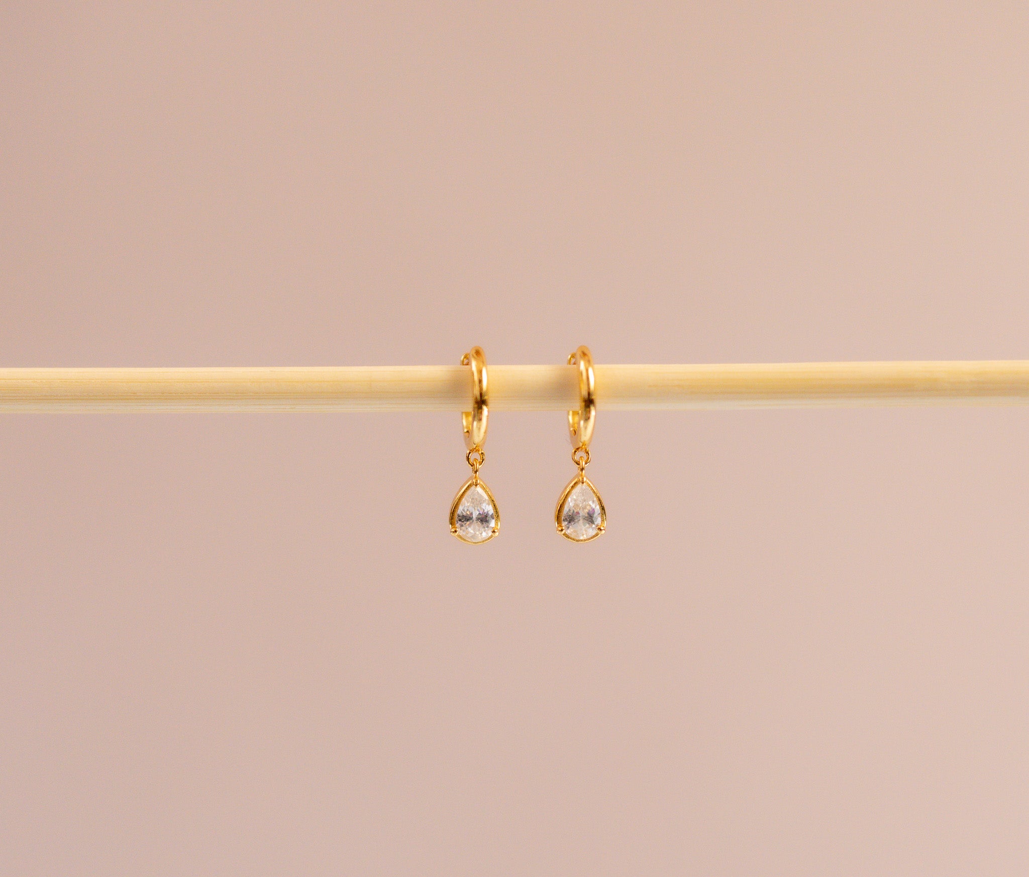 Pear Shaped Diamond Hoop