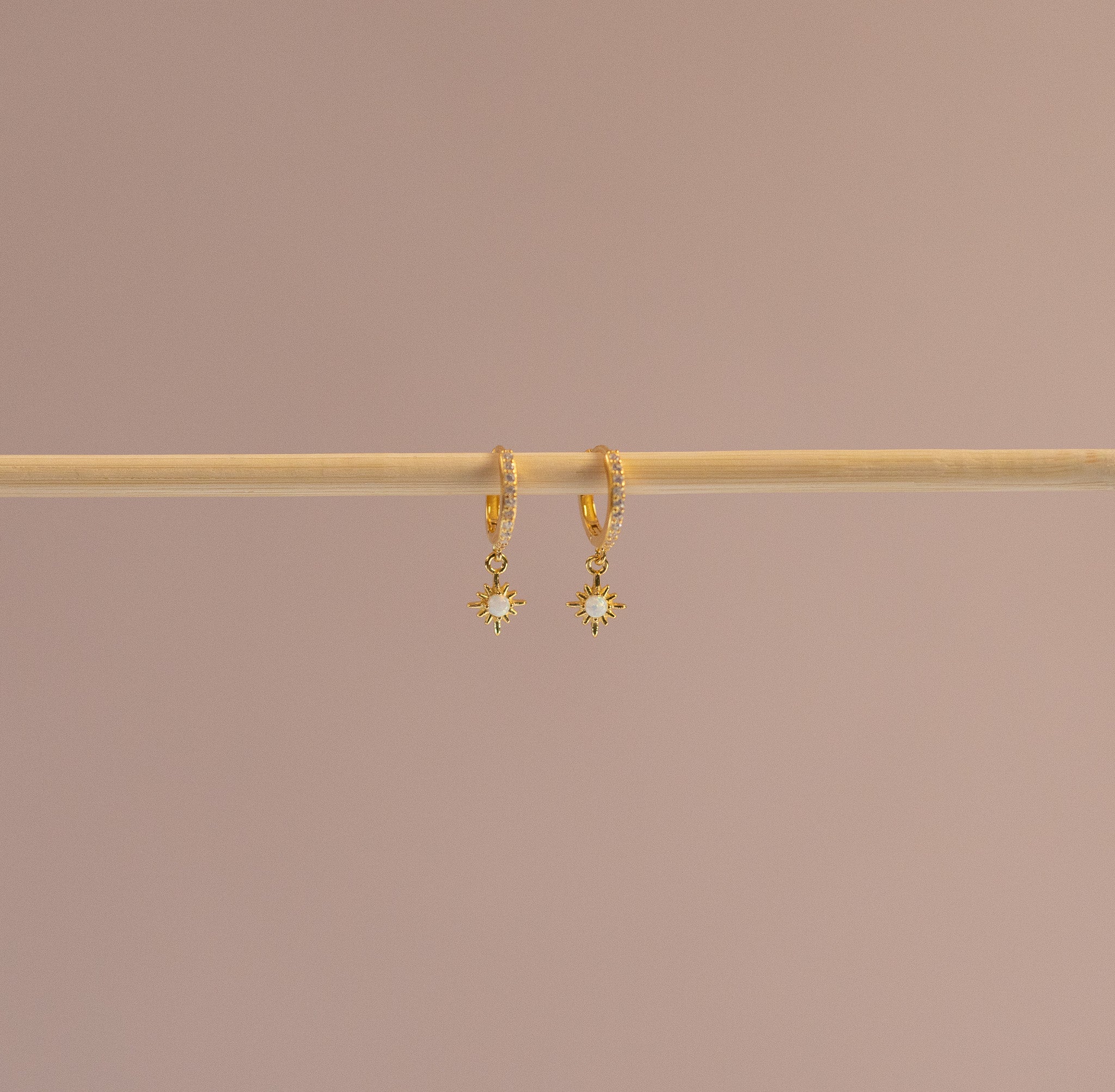 Opal Starburst Hoops