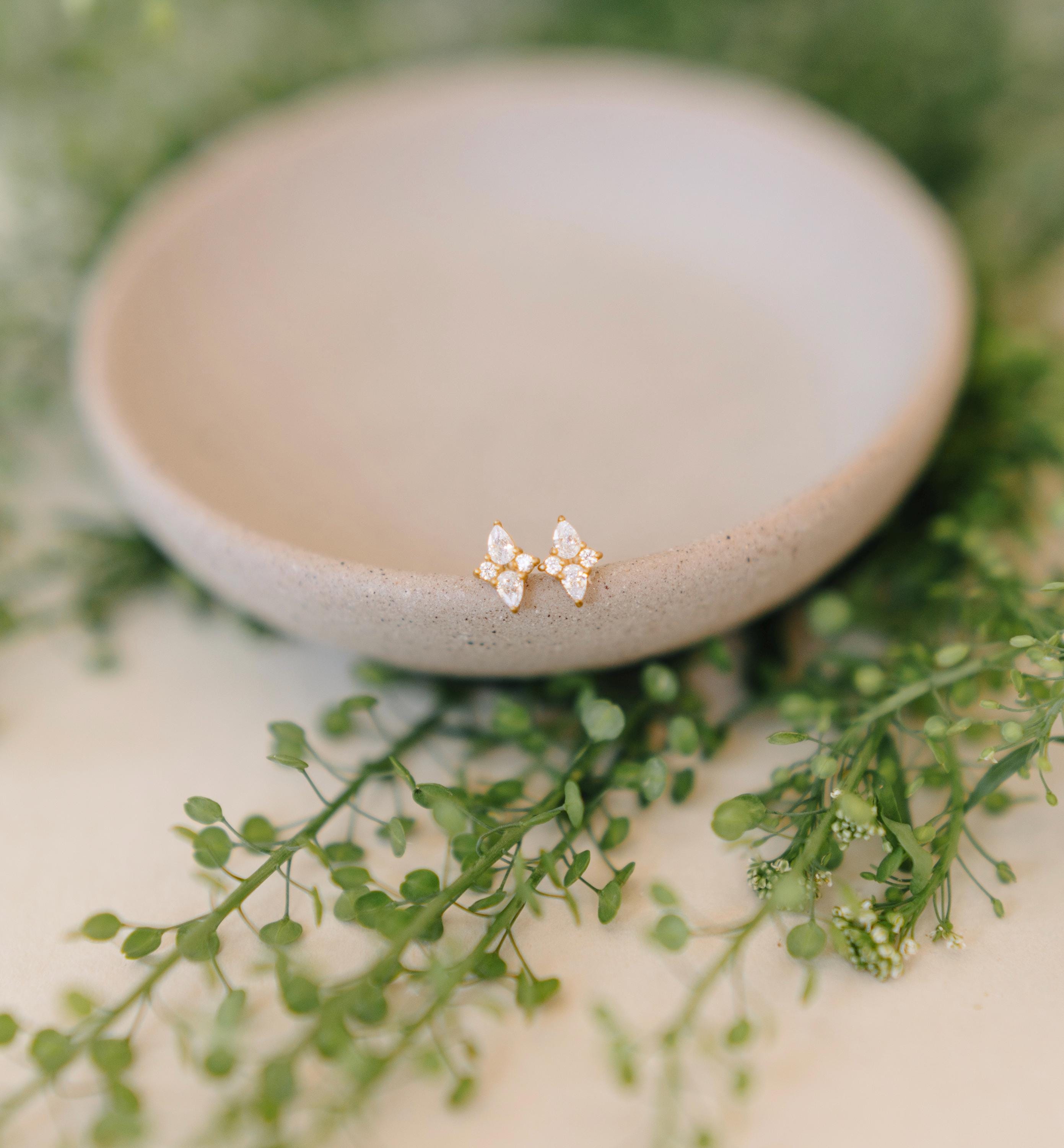 Square Diamond Flat Back Studs