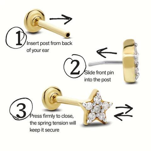 Diamond Flat Back Studs