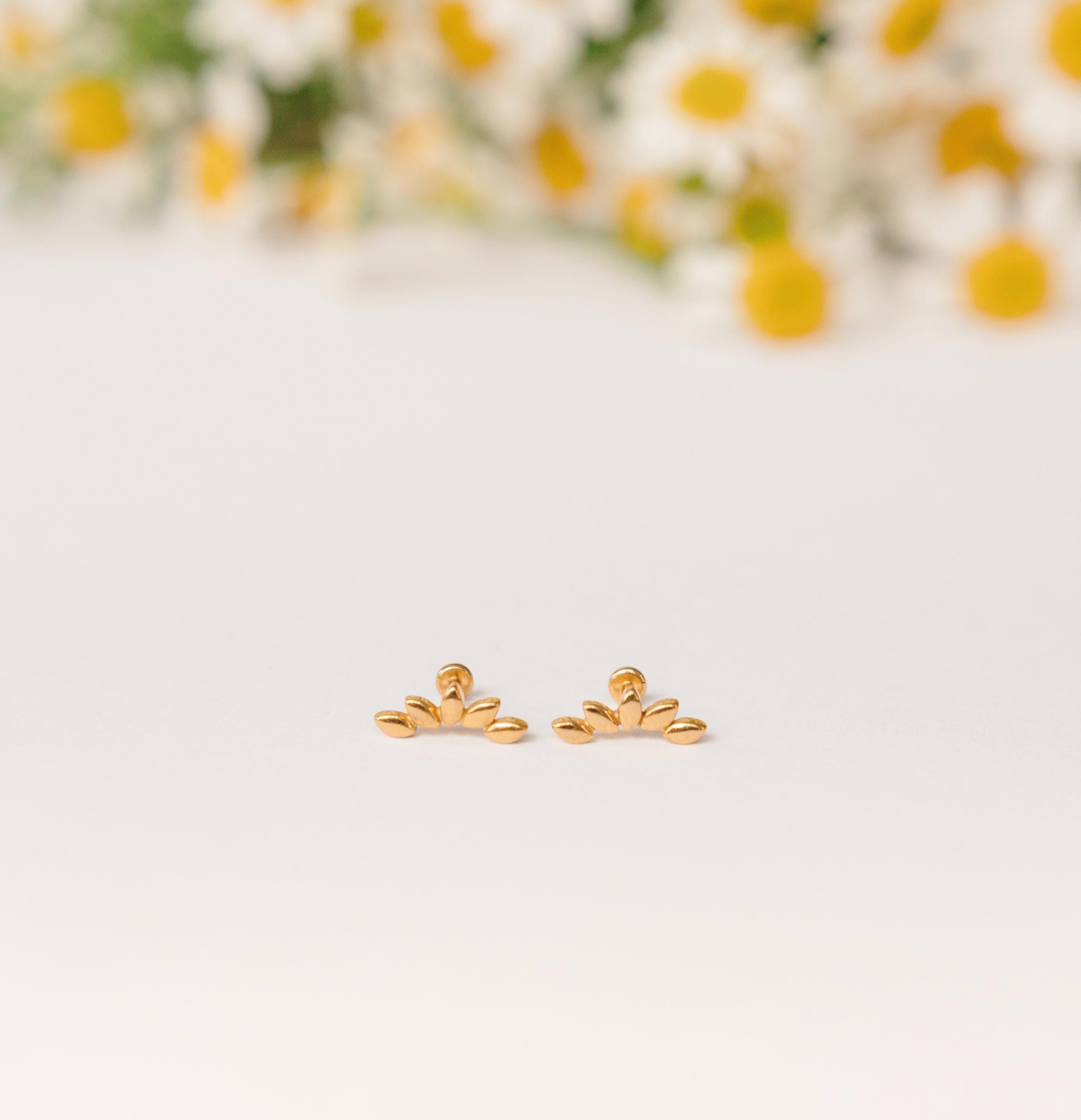 Petal Flat Back Studs
