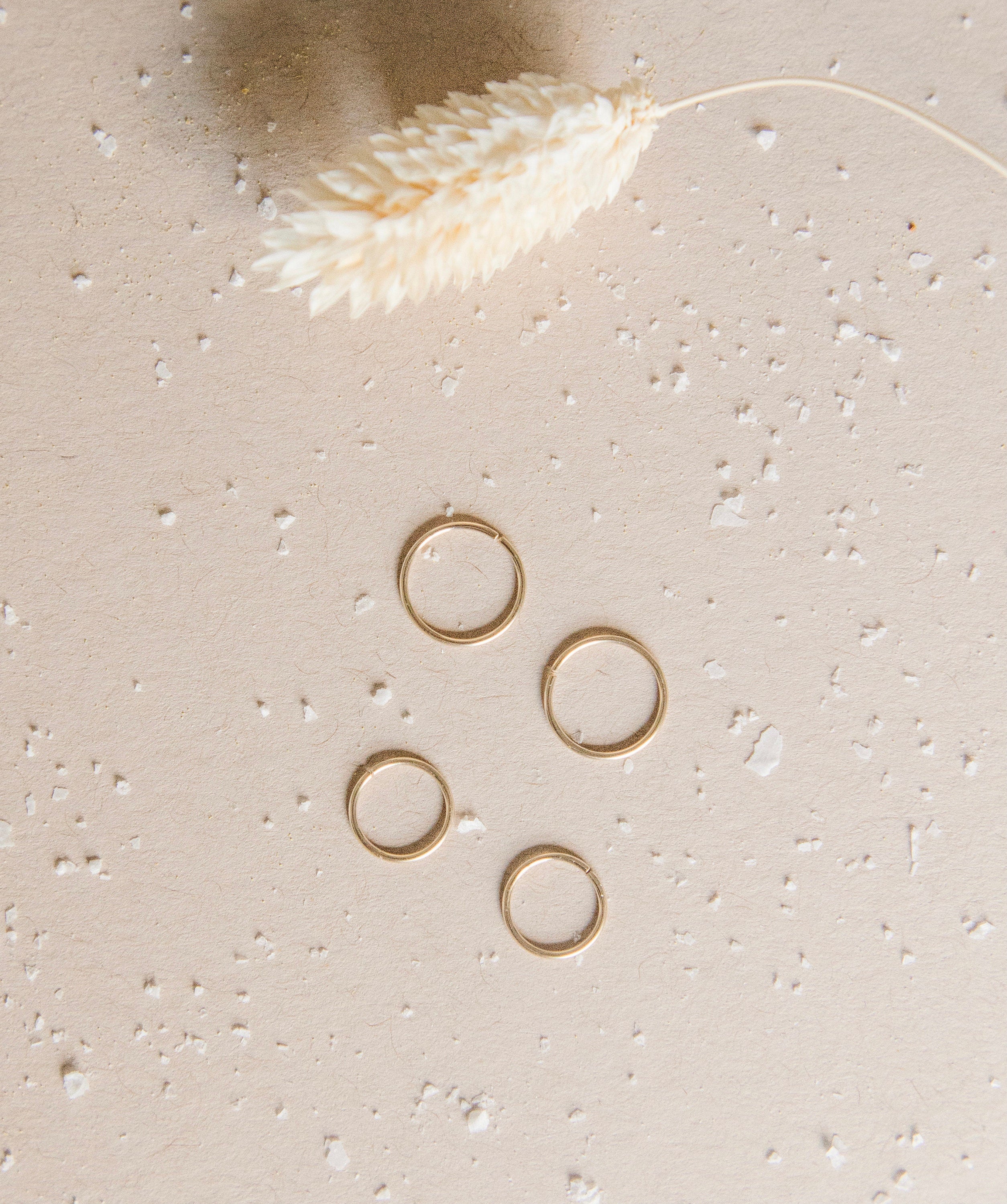 Backless Round Wire Hoop Earrings